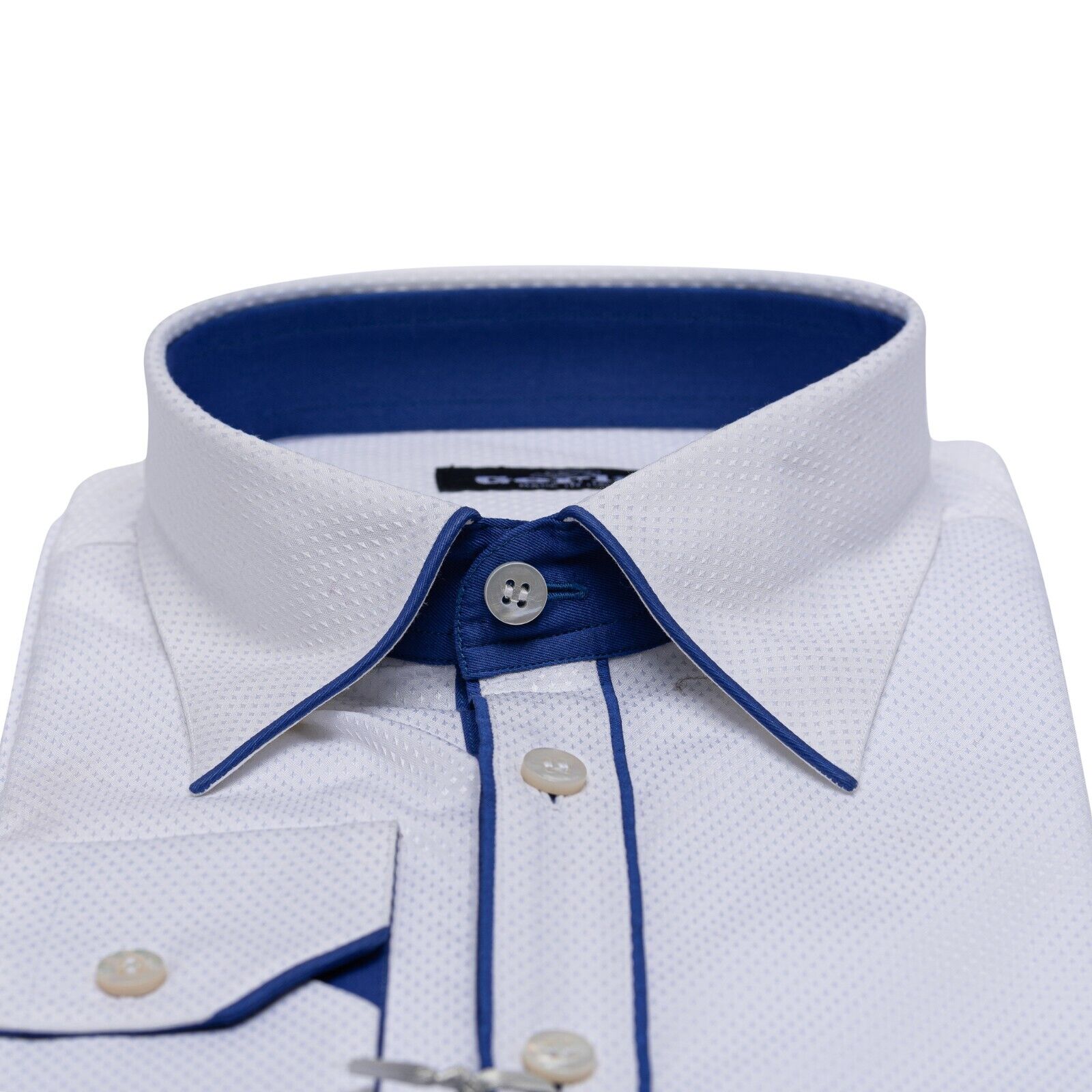 690$ LUXURY GERLIN Shirt White ALUMO Jacquard Cotton 16 - 41 3AL BIJAN