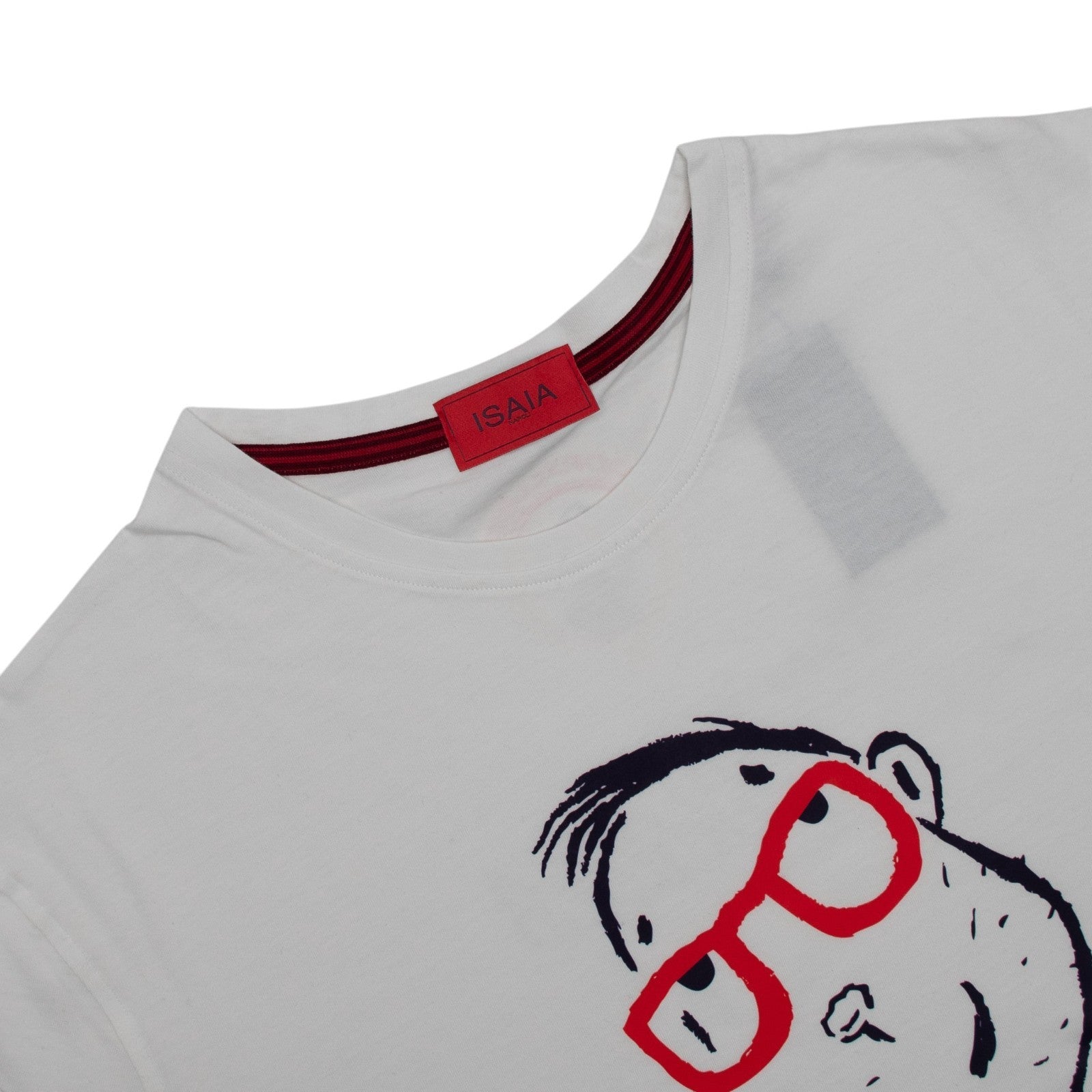 475$ ISAIA NAPOLI White T-Shirt Short Sleeve Cotton - Size XL - Made in Italy