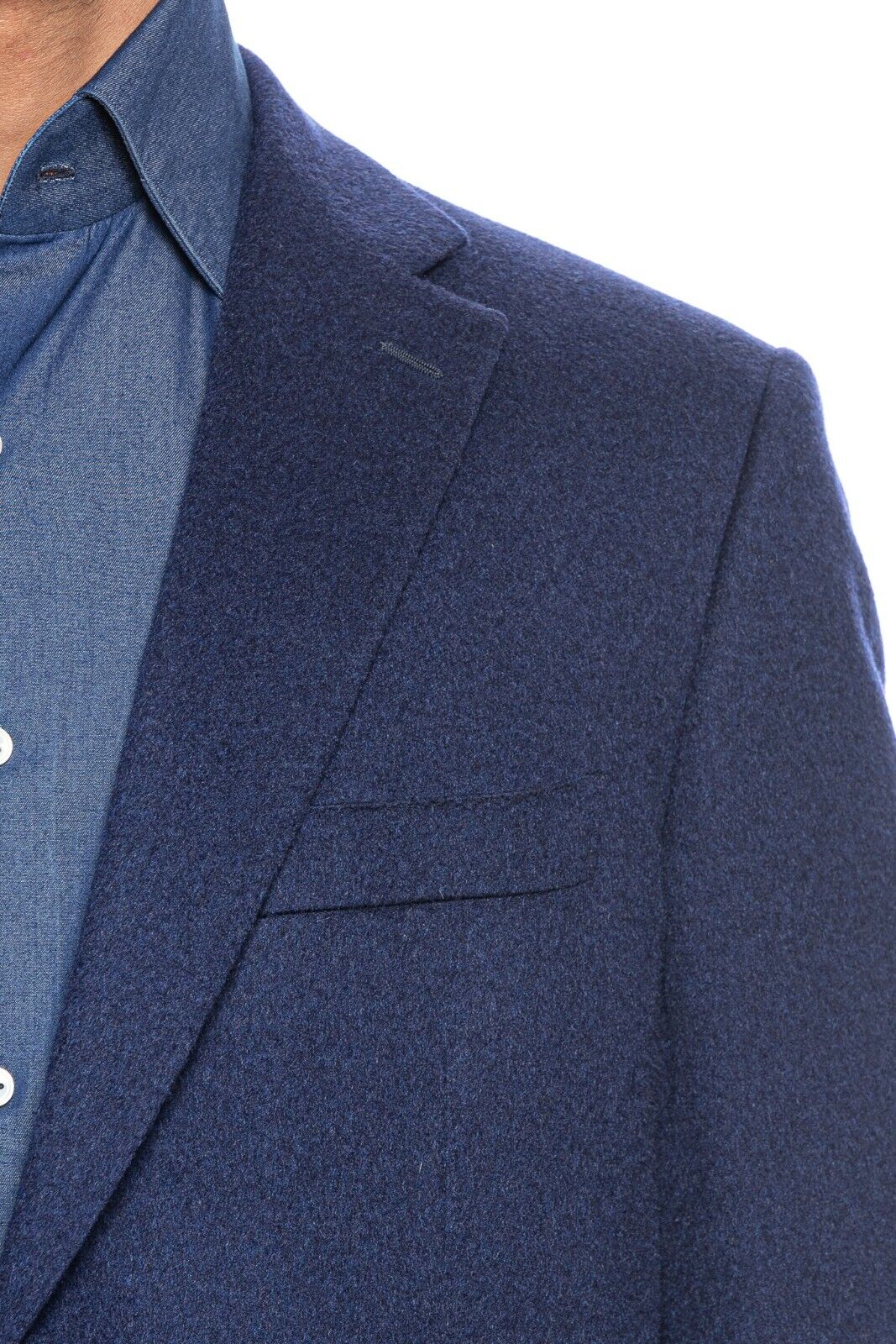 $3050 BELVEST Blue Pure Cashmere Jacket + Vest Double Breasted 46 US / 56 EU 6R