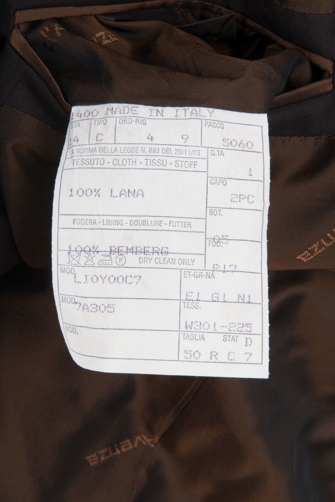 $2345 D'AVENZA Dark Brown Wool Jacket Blazer Hand-Sewn in Italy 40 US / 50 EU