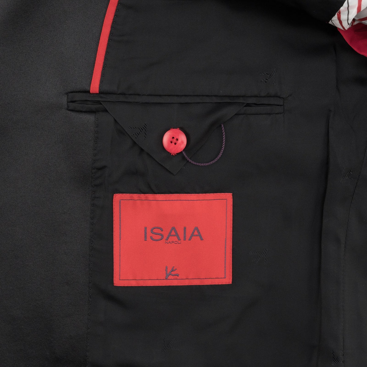 $7120 ISAIA NAPOLI "Gregorio" Black Tuxedo Suit Fine Wool 44 US / 54 EU 8C