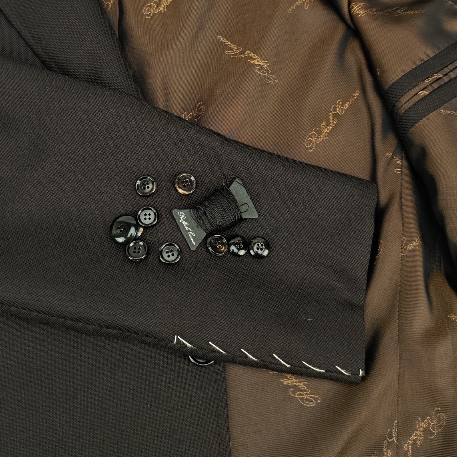 1850$ RAFFAELE CARUSO Brown Wool Cashmere Sport Coat 3/2 Roll 42 US / 52 IT