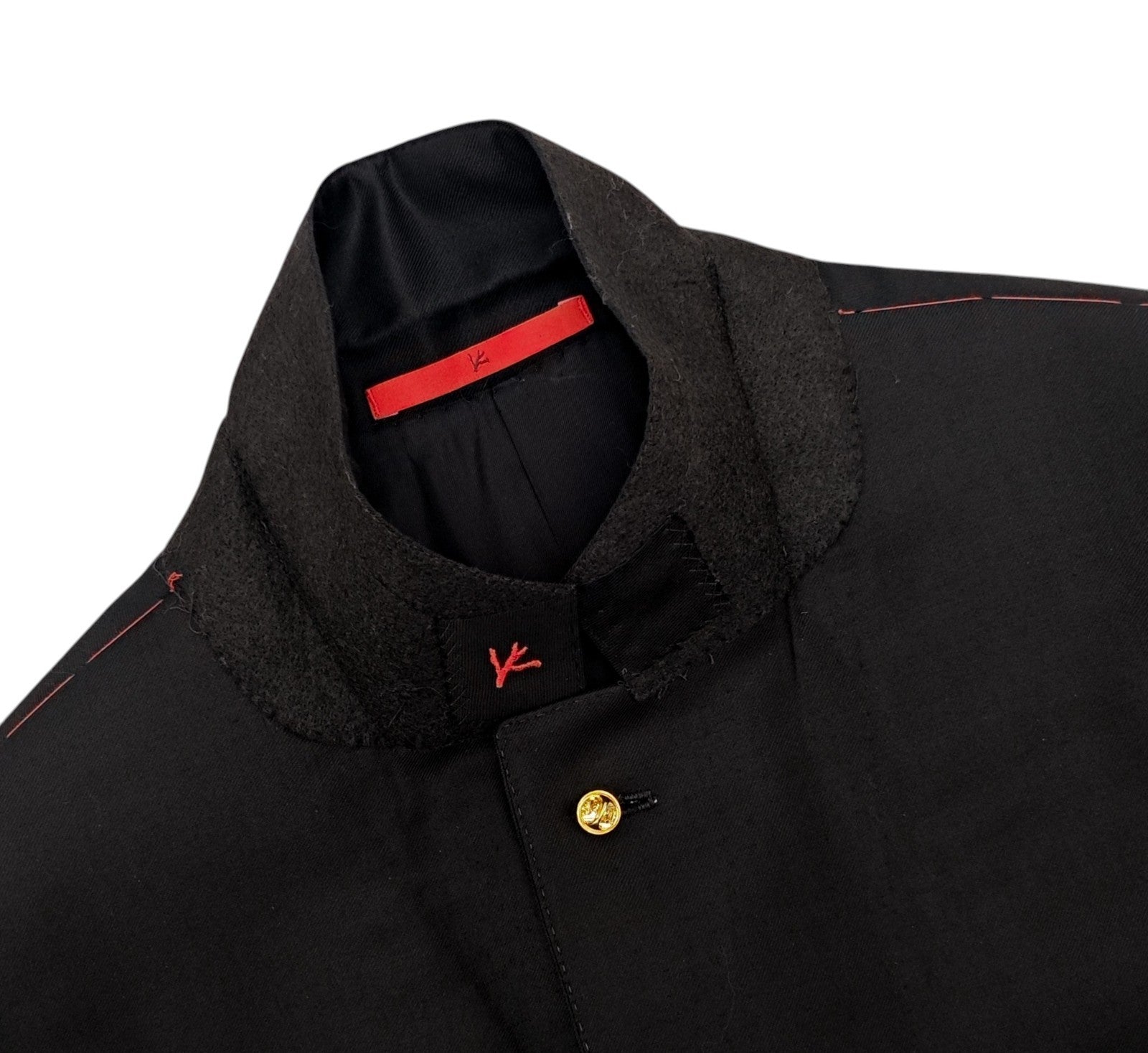 $7120 ISAIA "Sanita" Aquaspider Suit Black Fine Wool 44 US / 54 EU 8L