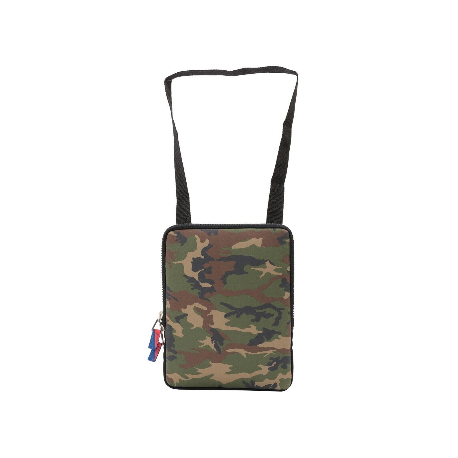 $149 Testoni Bologna Camouflage Fabric Pochette + Detachable Shoulder Strap