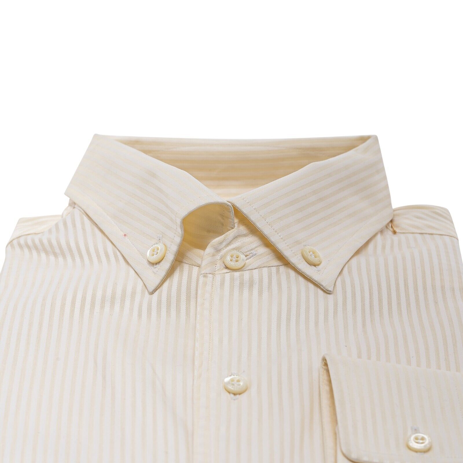 690$ LUXURY GERLIN Shirt Light Yellow ALUMO Cotton 16 - 41 5T BIJAN