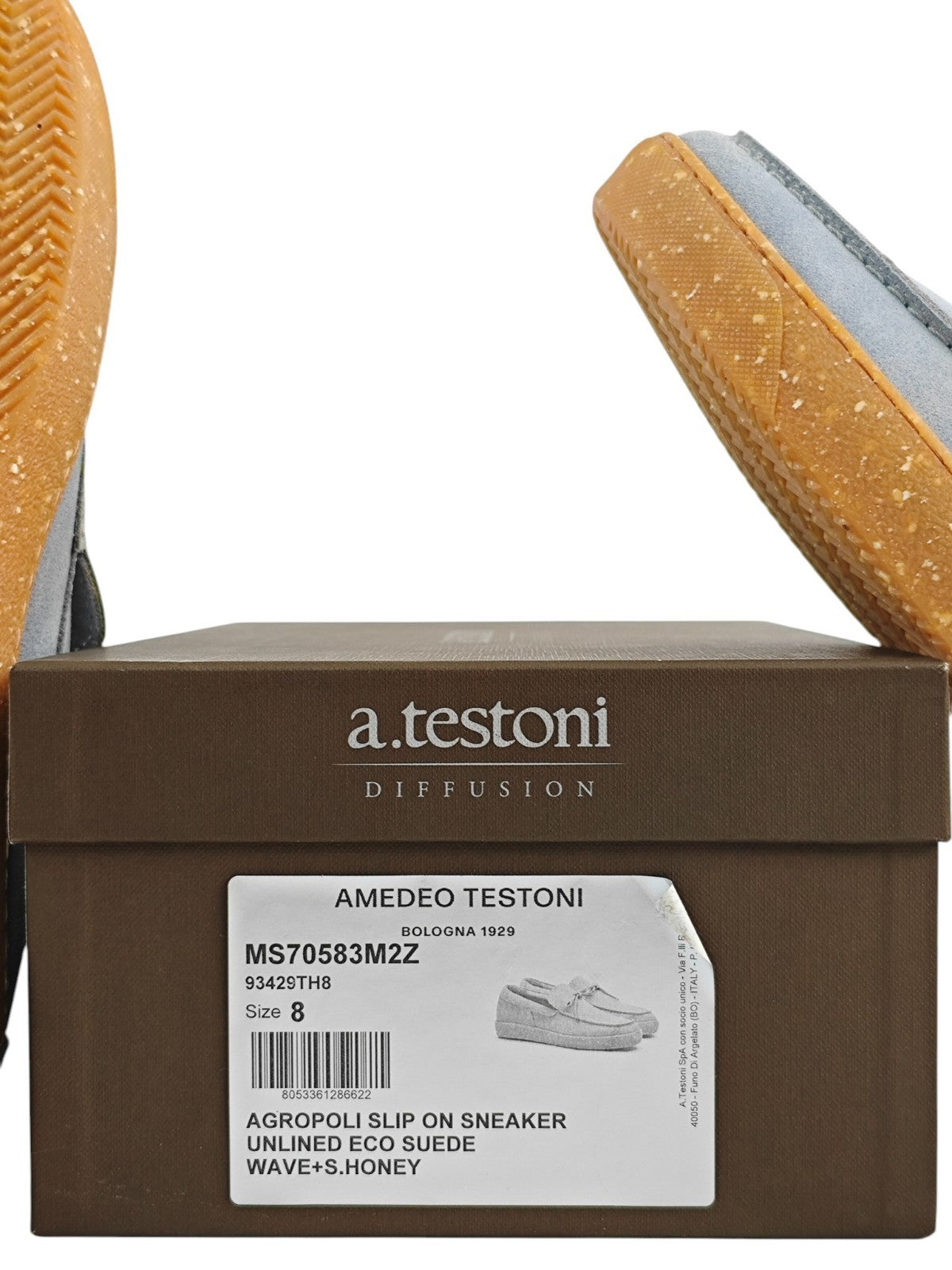 900$ TESTONI "Agropoli" SlipOn Unlined Casual Loafer Gray 8 UK / 9 US / 42 IT