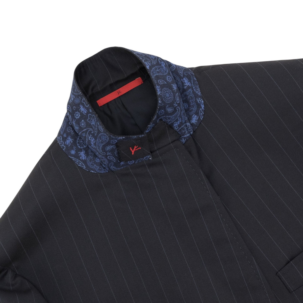 $6600 ISAIA NAPOLI "Capri" Blue Midnight Suit Fine Wool 4 Season 46 US 56 EU 8R