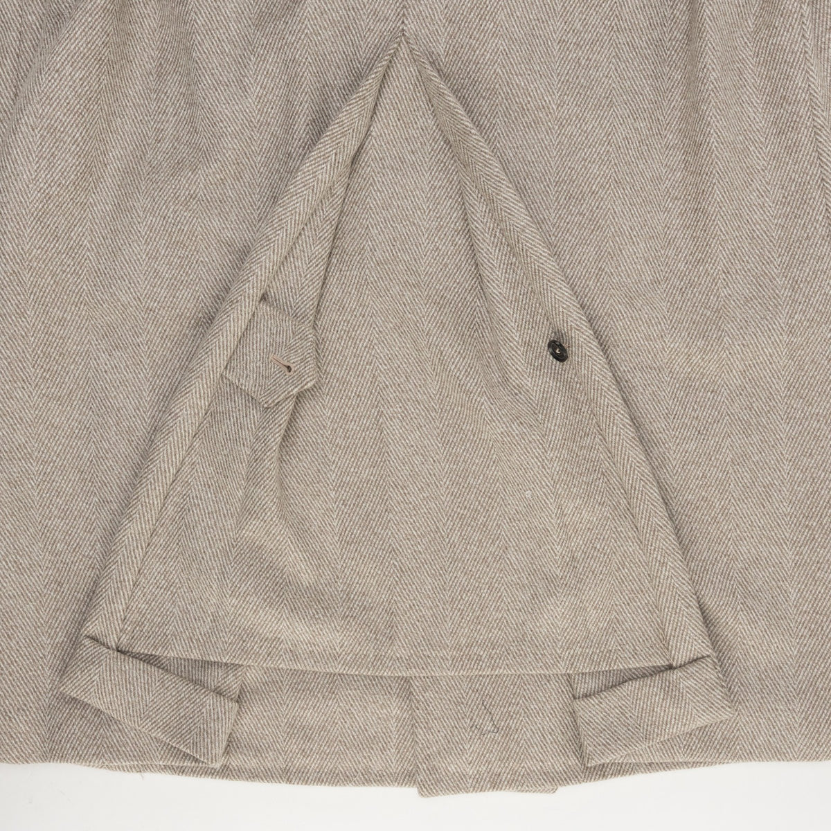 $10,850 ISAIA Belted Overcoat Herringbone Top Cashmere Black Sheep 38 US / 48 IT