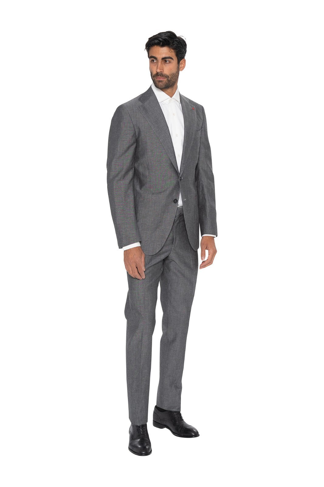 $5800 ISAIA NAPOLI Gray Hand-Sewn Suit Wool & Linen 38 US / 48 EU 8R
