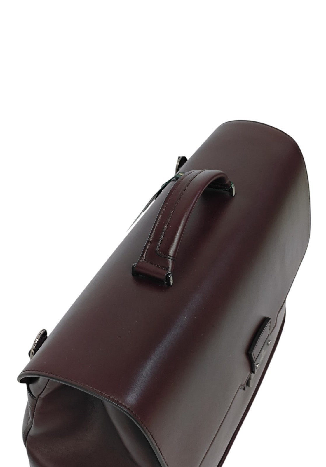 1240$ PINEIDER FIRENZE "Metro Smooth" Calf Briefcase Work Doctor Bag Burgundy