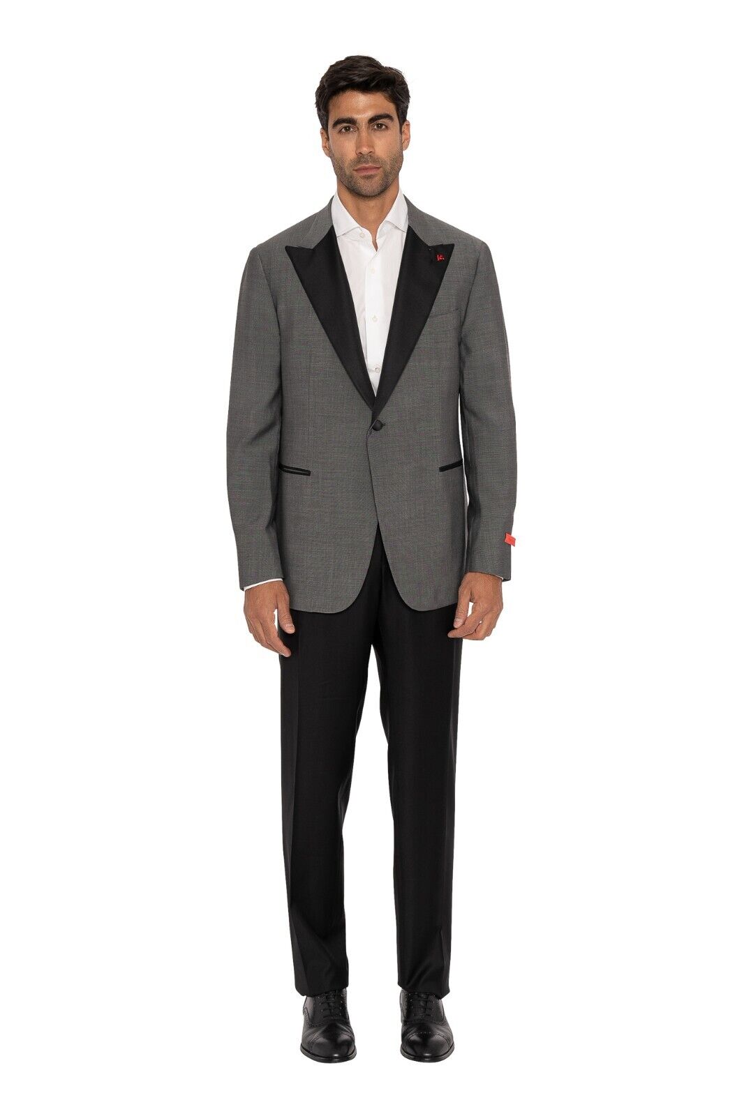 $6500 ISAIA NAPOLI "Bicolor" Tuxedo Smoking Suit Wool / Mohair  46 US / 56 EU 8R