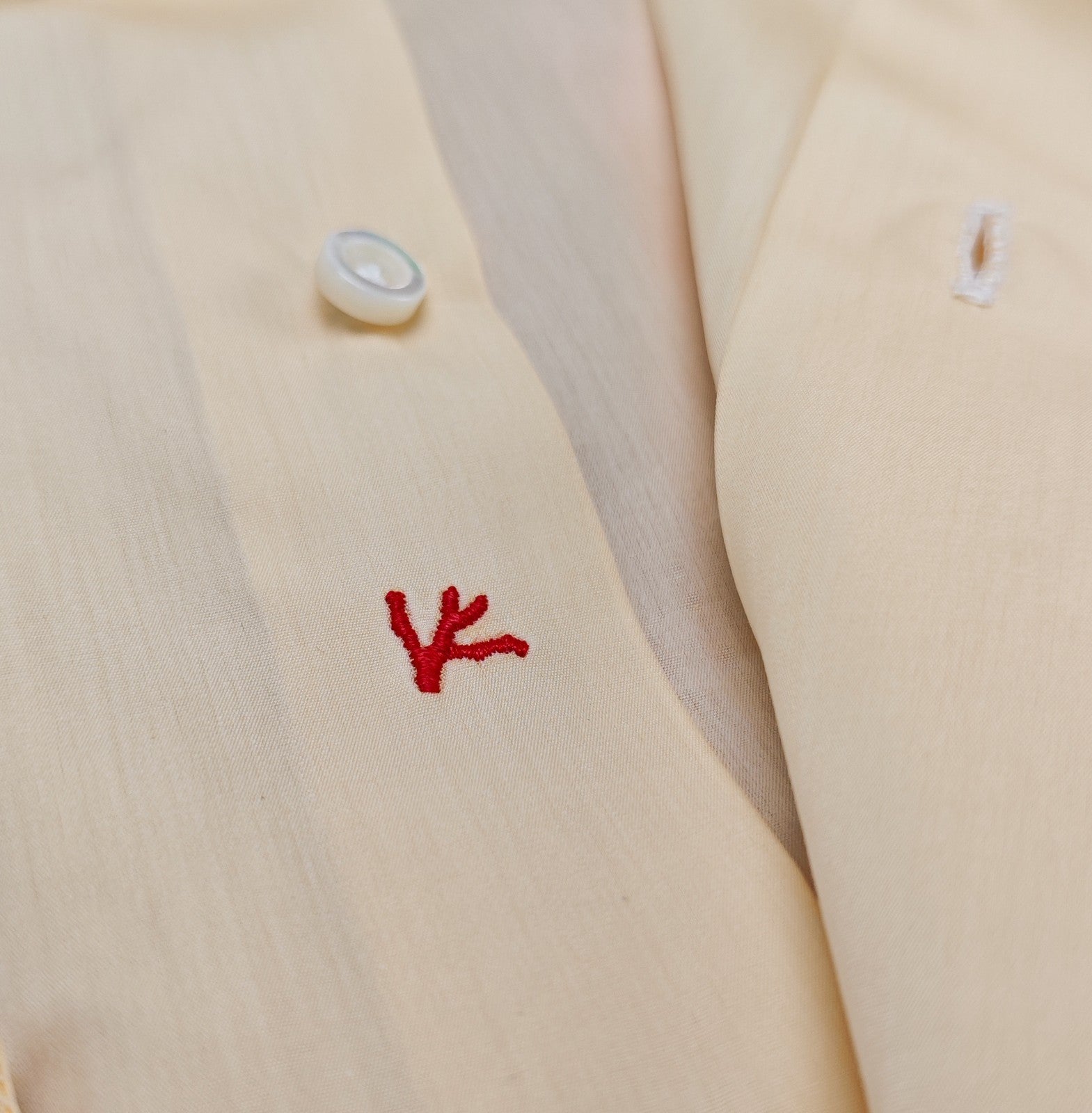 730$ ISAIA "Mix" Dress Shirt Light Peach Solid Fine Cotton Hand - Sewn 16 - 41