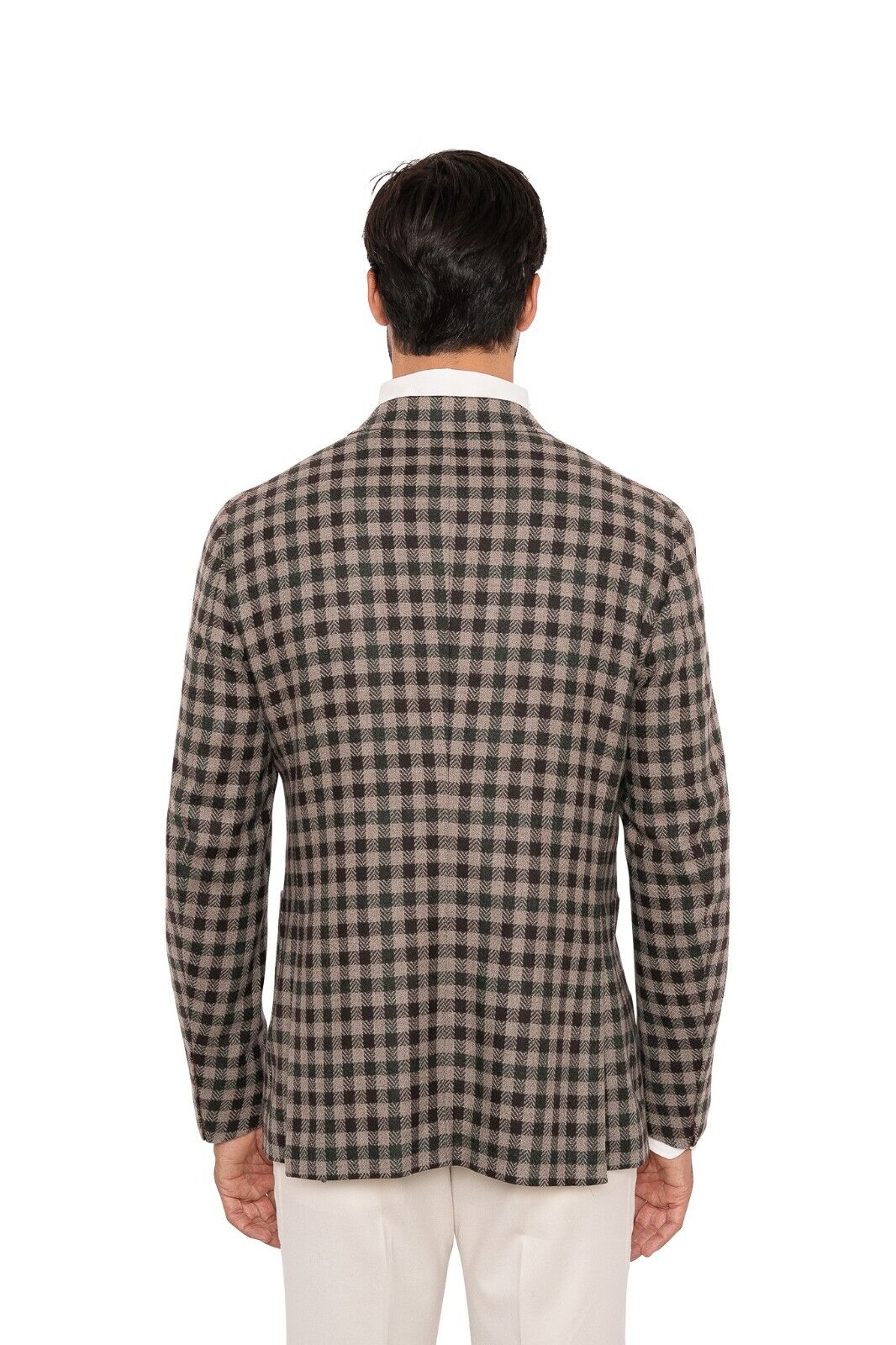 $5200 ISAIA Napoli Brown Checks Jacket Sport Coat Wool 40 US / 50 EU 8R