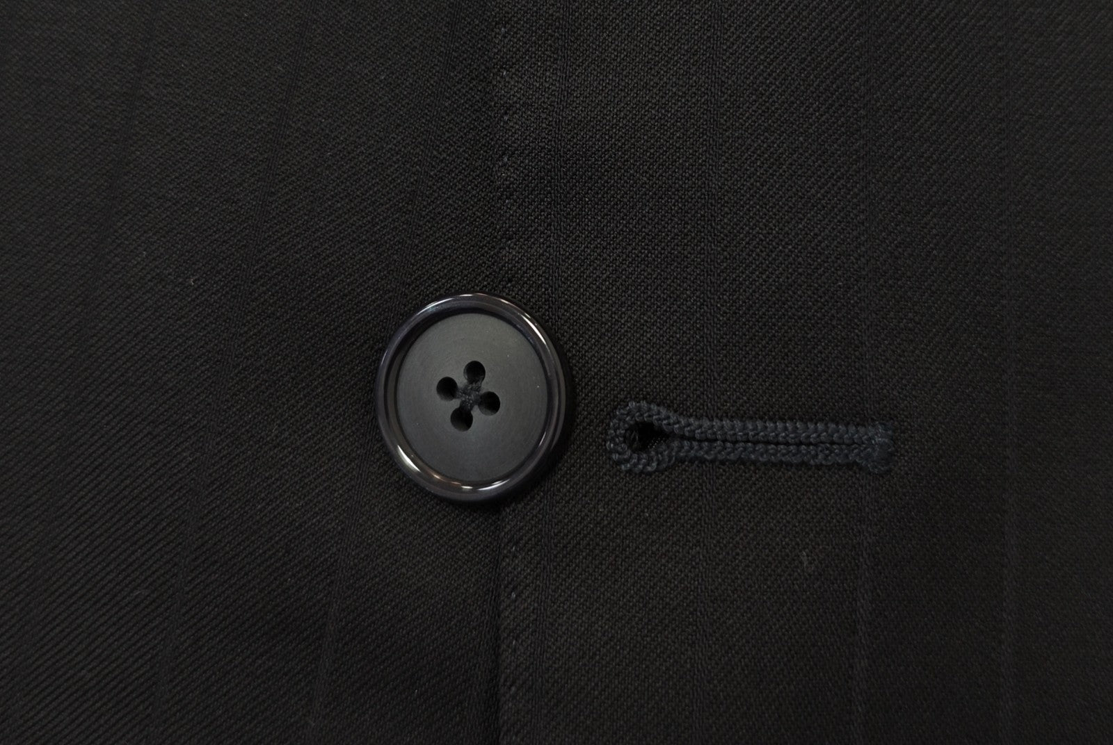 $1300 SARTORIA PATOS by SANTARELLI 1915 Suit Striped Black Wool 44 US / 54 EU