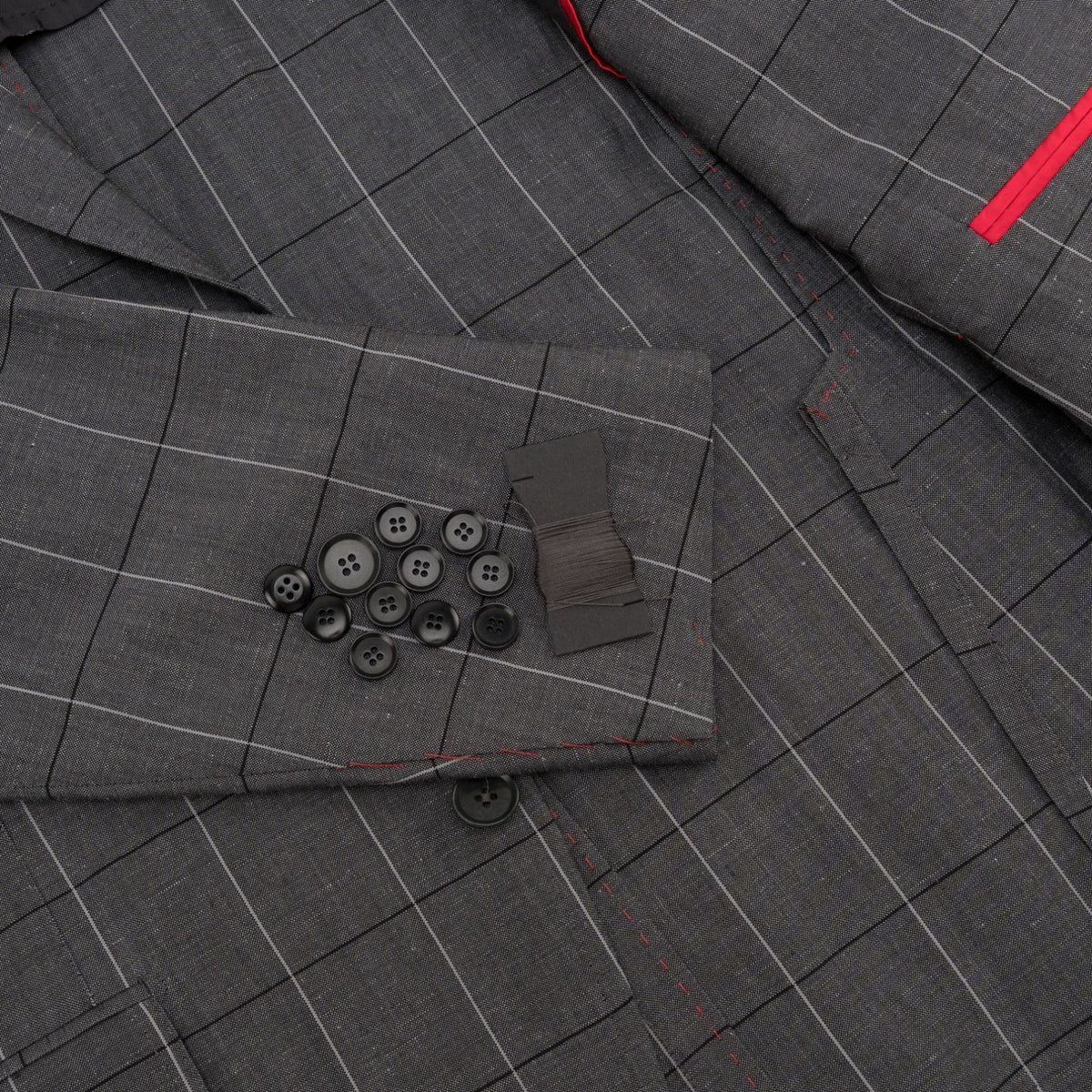 $6400 ISAIA NAPOLI "Domenico" Gray Hand-Sewn Suit Wool - Linen 42 US / 52 EU 7R