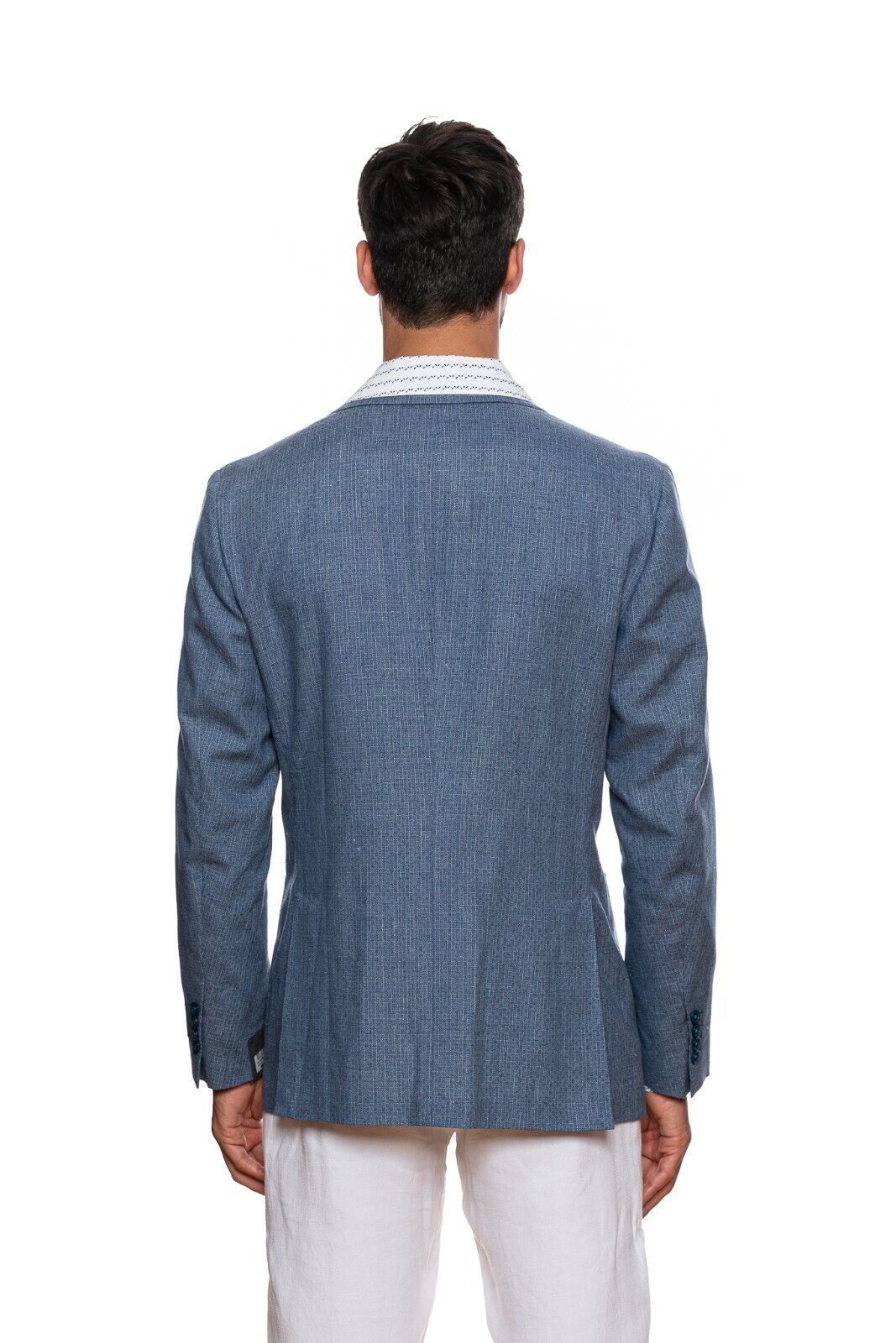 BELVEST Handmade in Italy Jacket Blazer Linen Wool Royal Blue 42 US / 52 EU 7R