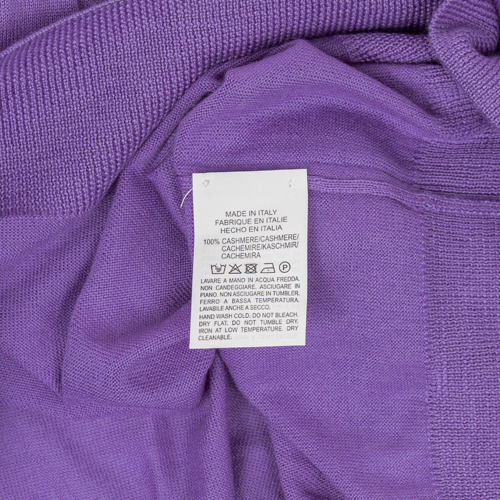 820$ RUBINACCI NAPOLI Lilac Polo Sweater Ultra Soft 100% Cashmere 40 US / 50 EU