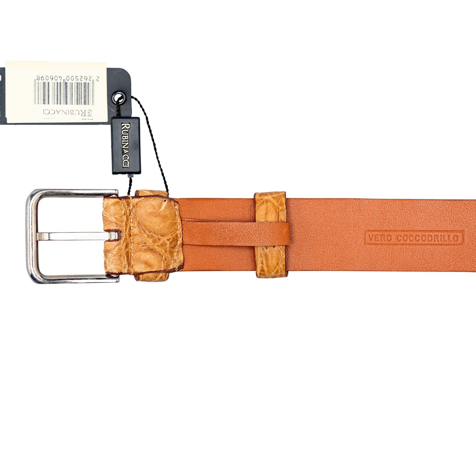 $1250 RUBINACCI NAPOLI Beige Handmade Belt 100% Real Alligator