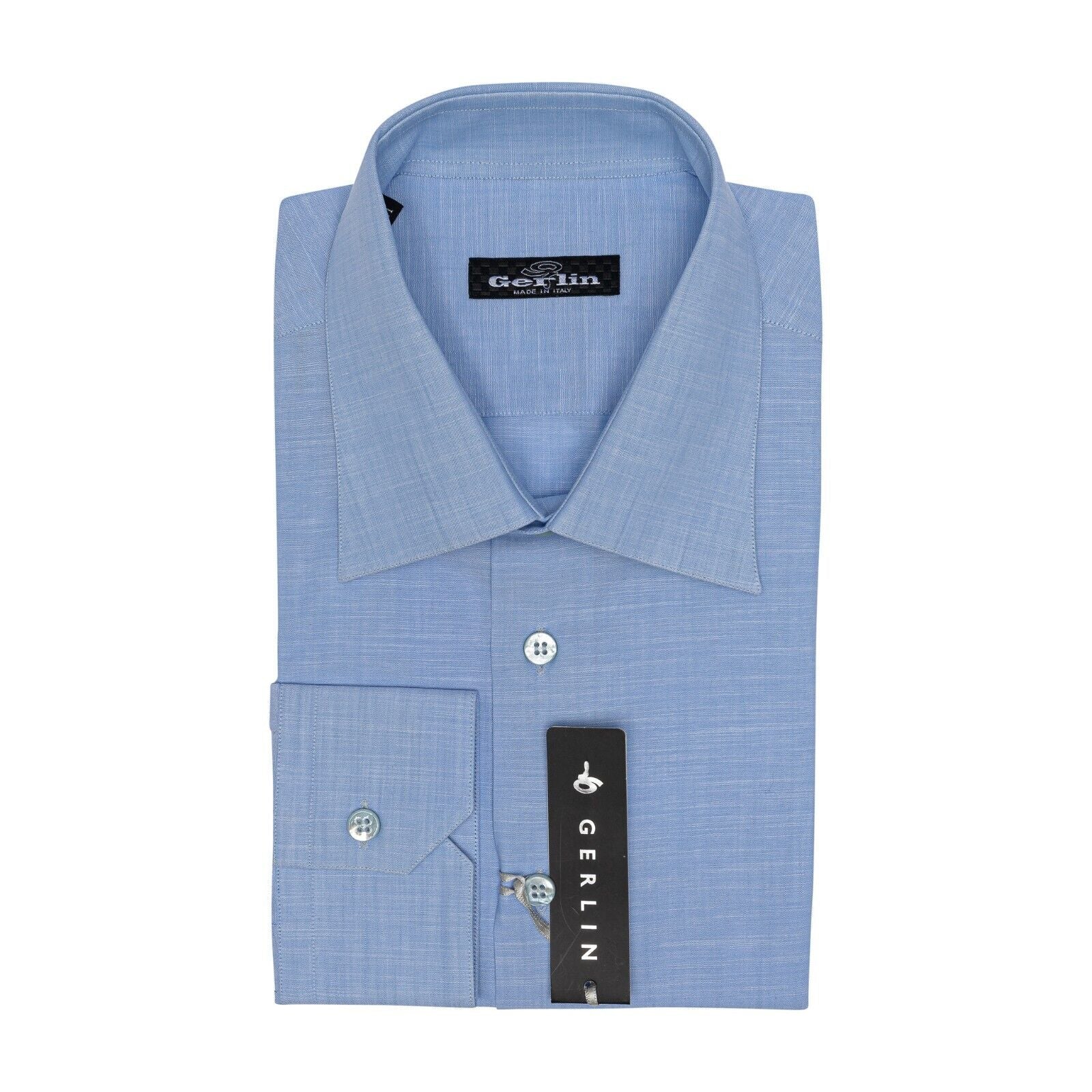 690$ LUXURY GERLIN Shirt Blue T.Mason Fine Cotton 16 - 41 2F BIJAN