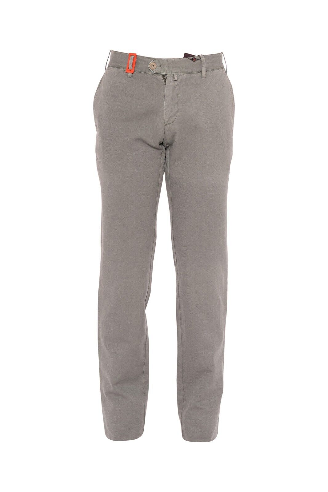 690$ ISAIA NAPOLI Gray Chino Trousers Pant Cotton 30 US / 46 EU Slim Fit