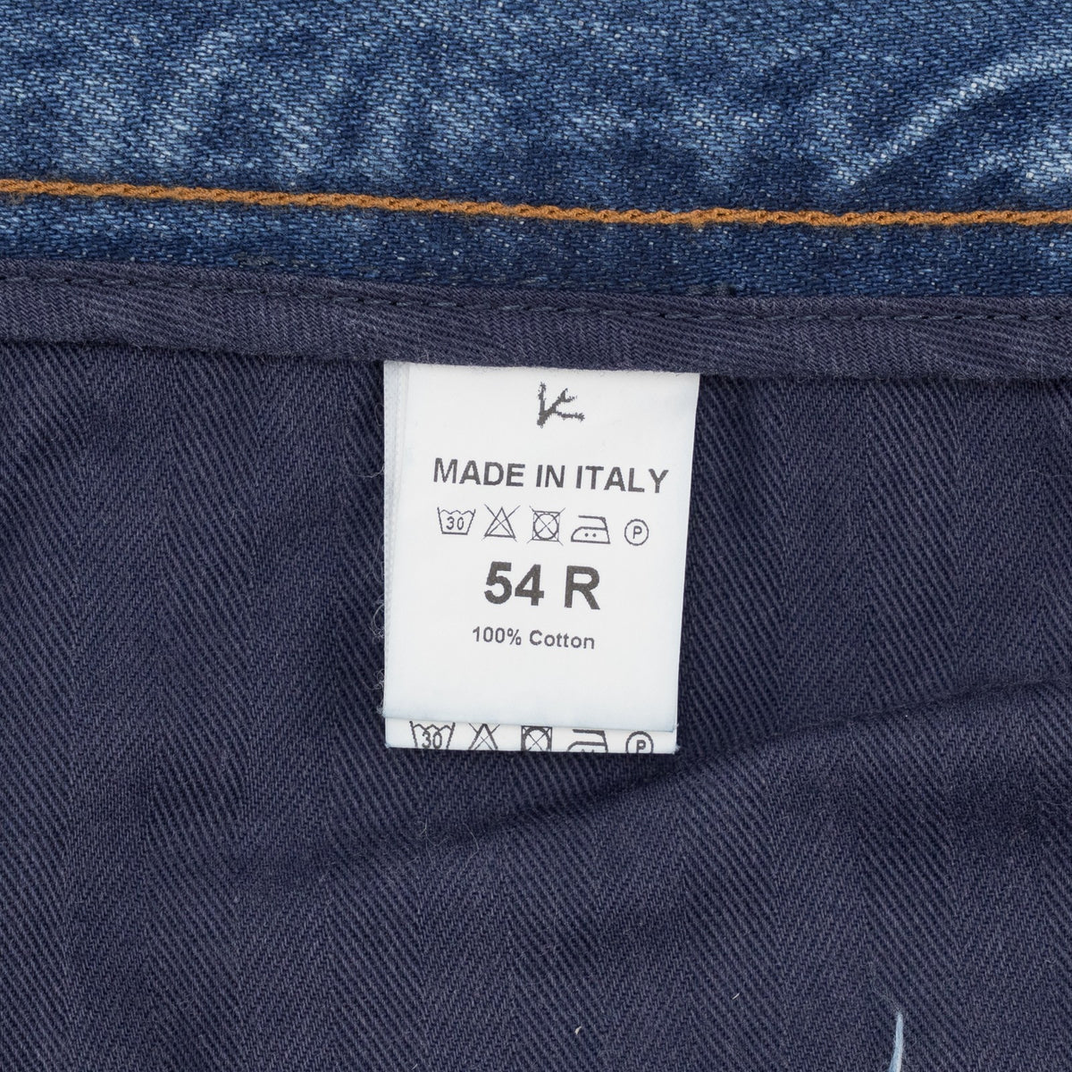 795$ ISAIA NAPOLI Blue Denim Jeans Pant Cotton Regular Straight Fit 38 US 54 EU