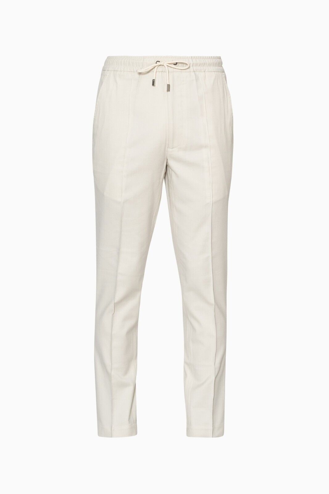 1100$ ISAIA NAPOLI Ivory Drawstring Trousers Sport Pant Wool / Cotton