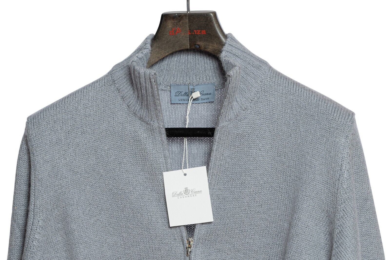 490$ DELLA CIANA CASHMERE Thick Sweater Cardigan Gray Wool / Mohair 40 US 50 EU