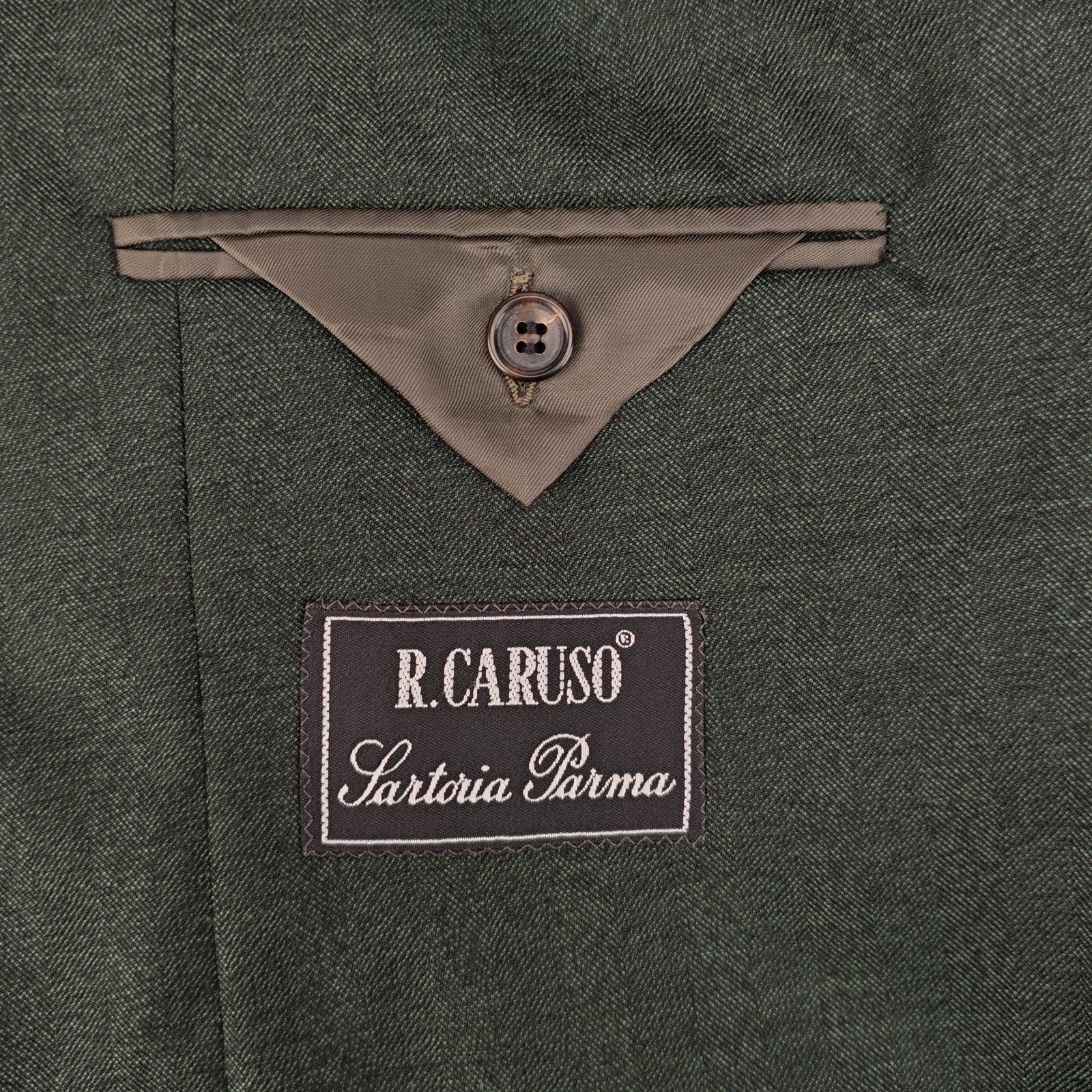 2200$ RAFFAELE CARUSO Green 100% Cashmere 3/2 Roll Jacket Sport Coat 40 US 50 IT