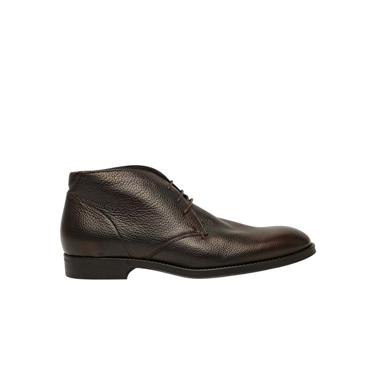 1350$ TESTONI "Salerno" Desert Boot Karibu Calf / Wool Brown 8 UK / 9 US / 42 IT