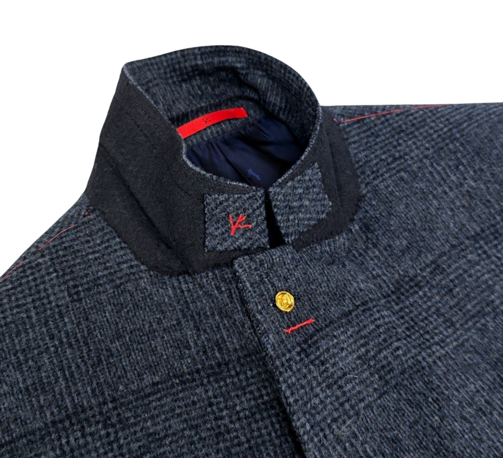 $4650 ISAIA NAPOLI "Capri" Blue Sport Coat Flannel Wool 48 US / 58 EU 8R