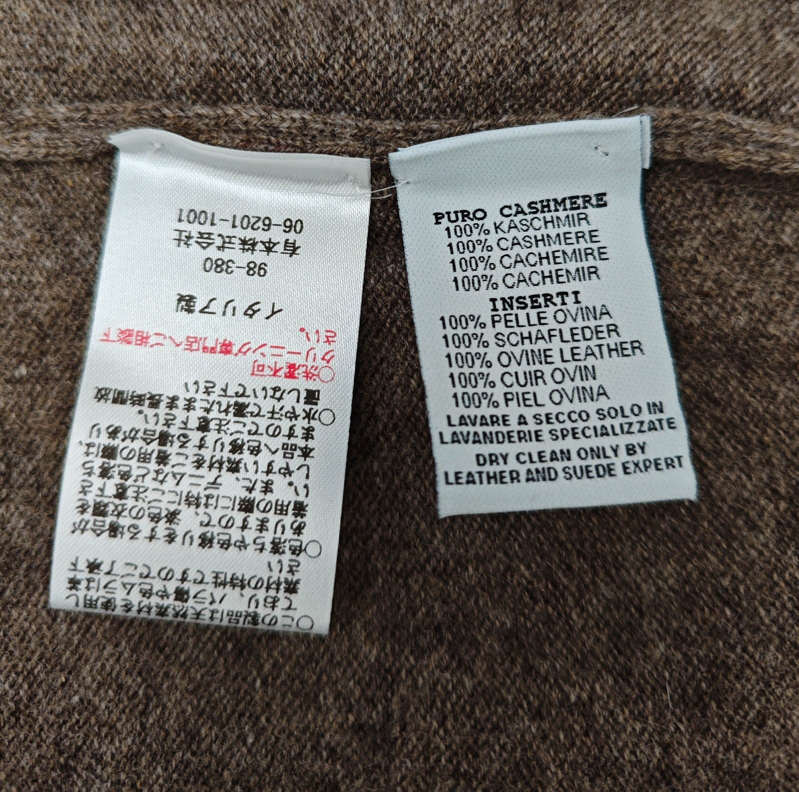 2800$ DELLA CIANA CASHMERE Brown Bomber Zip Jacket Suede Leather - Cashmere
