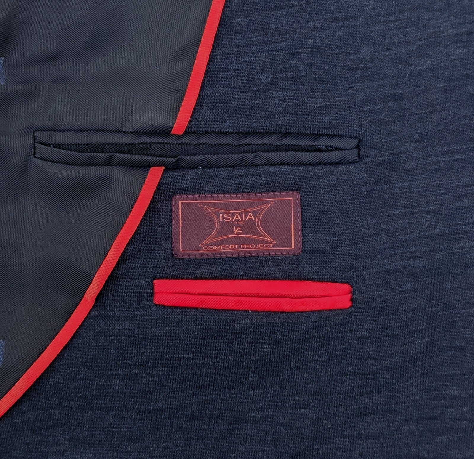 $5490 ISAIA "Capri" Blue Jacket Sport Coat Jersey Wool Comfort 42 US / 52 EU 8L