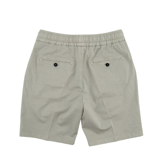 850$ ISAIA NAPOLI Ivory Garment Dyed Comfort Cotton Short Drawstring Pants