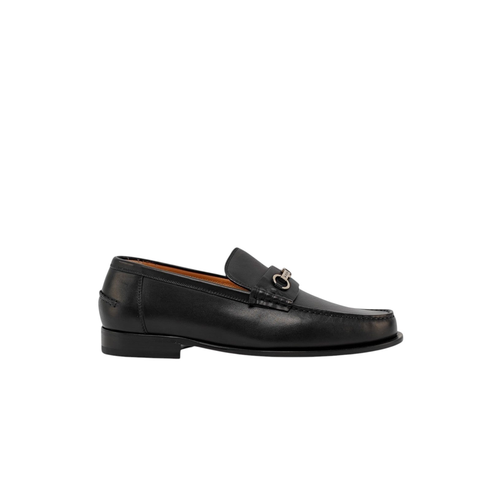 1300$ TESTONI "Camogli" Loafer Shoes Top Calf Black + Metal 8 UK / 9 US / 42 IT