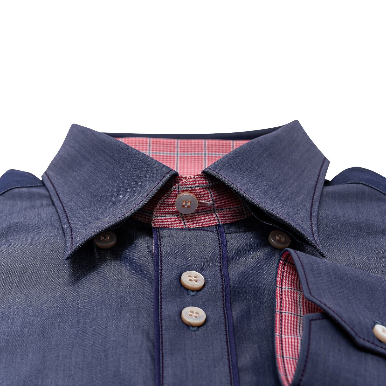 890$ LUXURY GERLIN Shirt Violet ALUMO Cotton 16 - 41 7M BIJAN