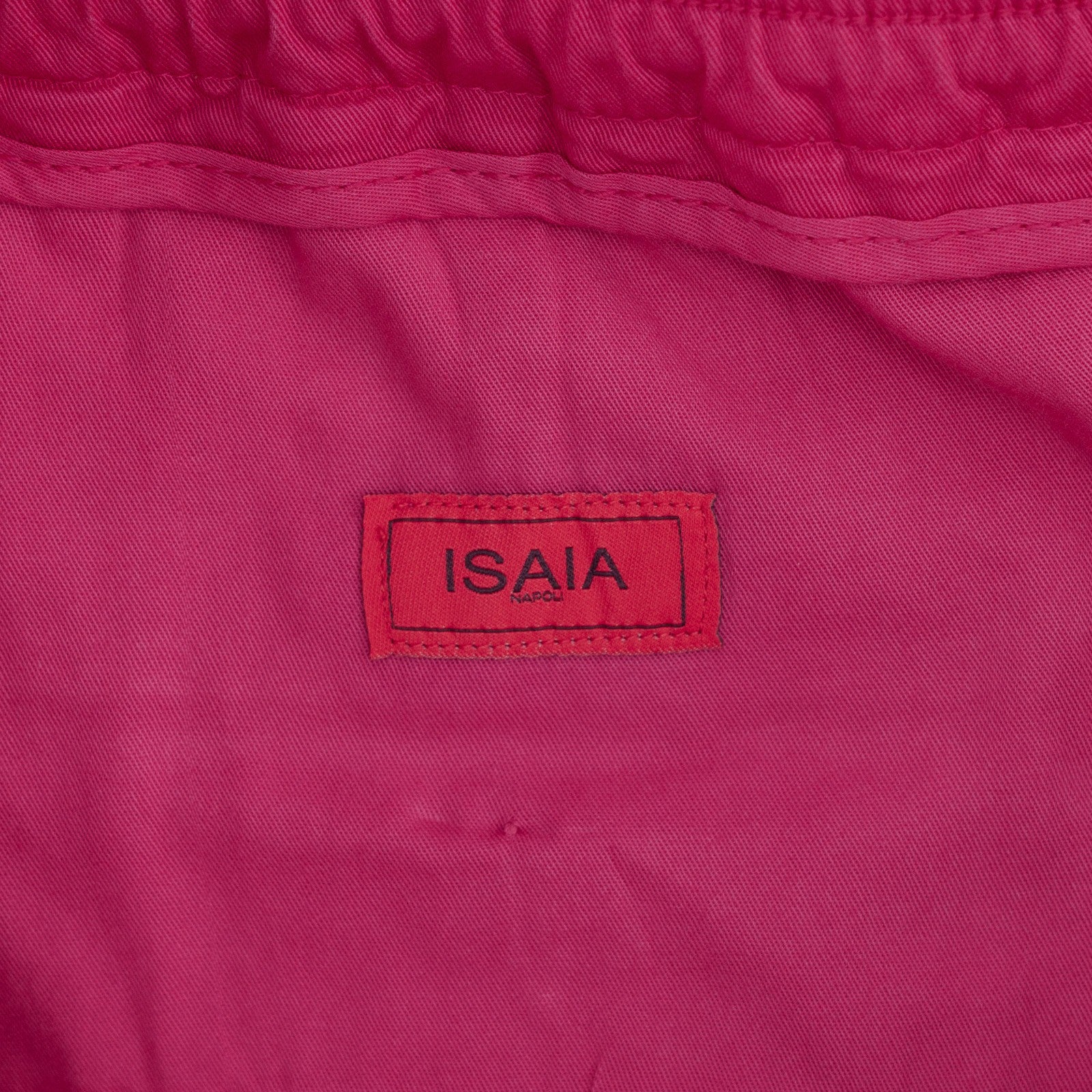 1100$ ISAIA NAPOLI Magenta Drawstring Trouser Pant Cotton 36 US / 52 EU