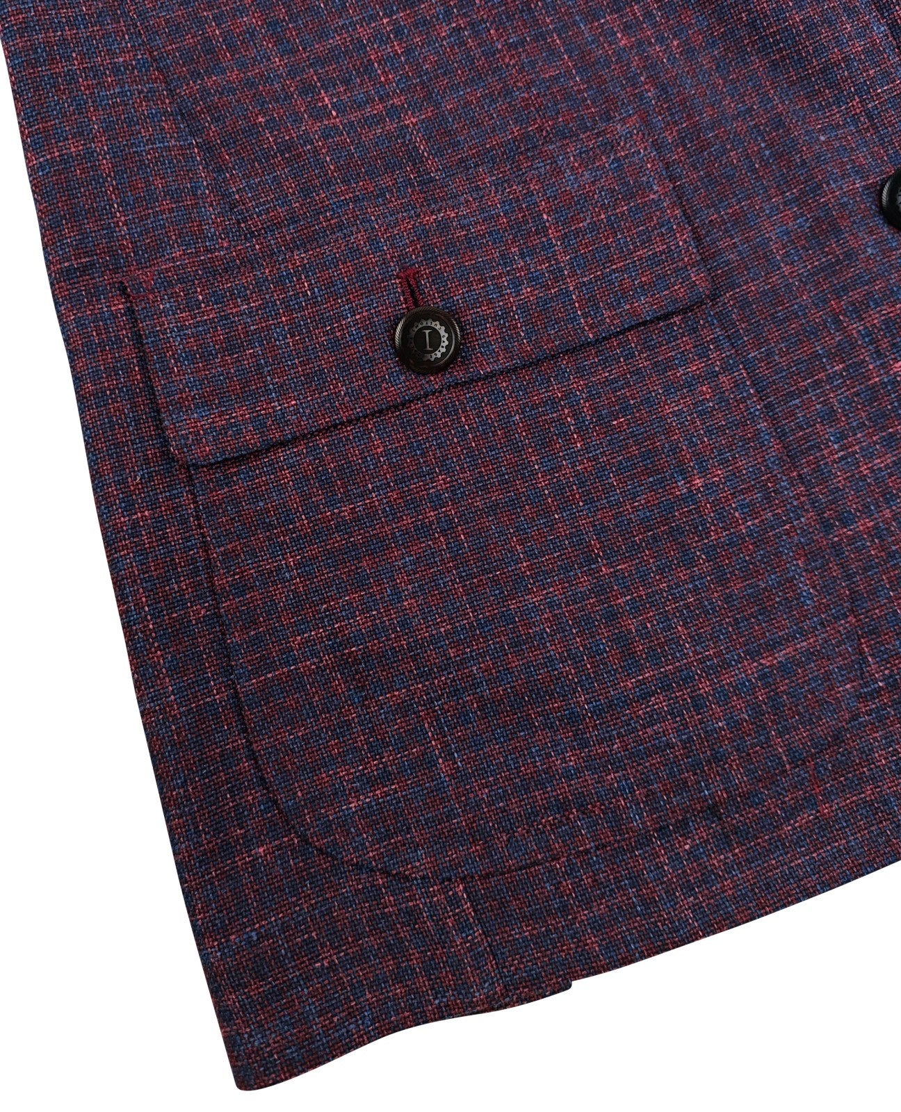 $1940 RUBINACCI NAPOLI Blue Sahariana Guru Jacket Wool /Silk Linen 40 US / 50 EU