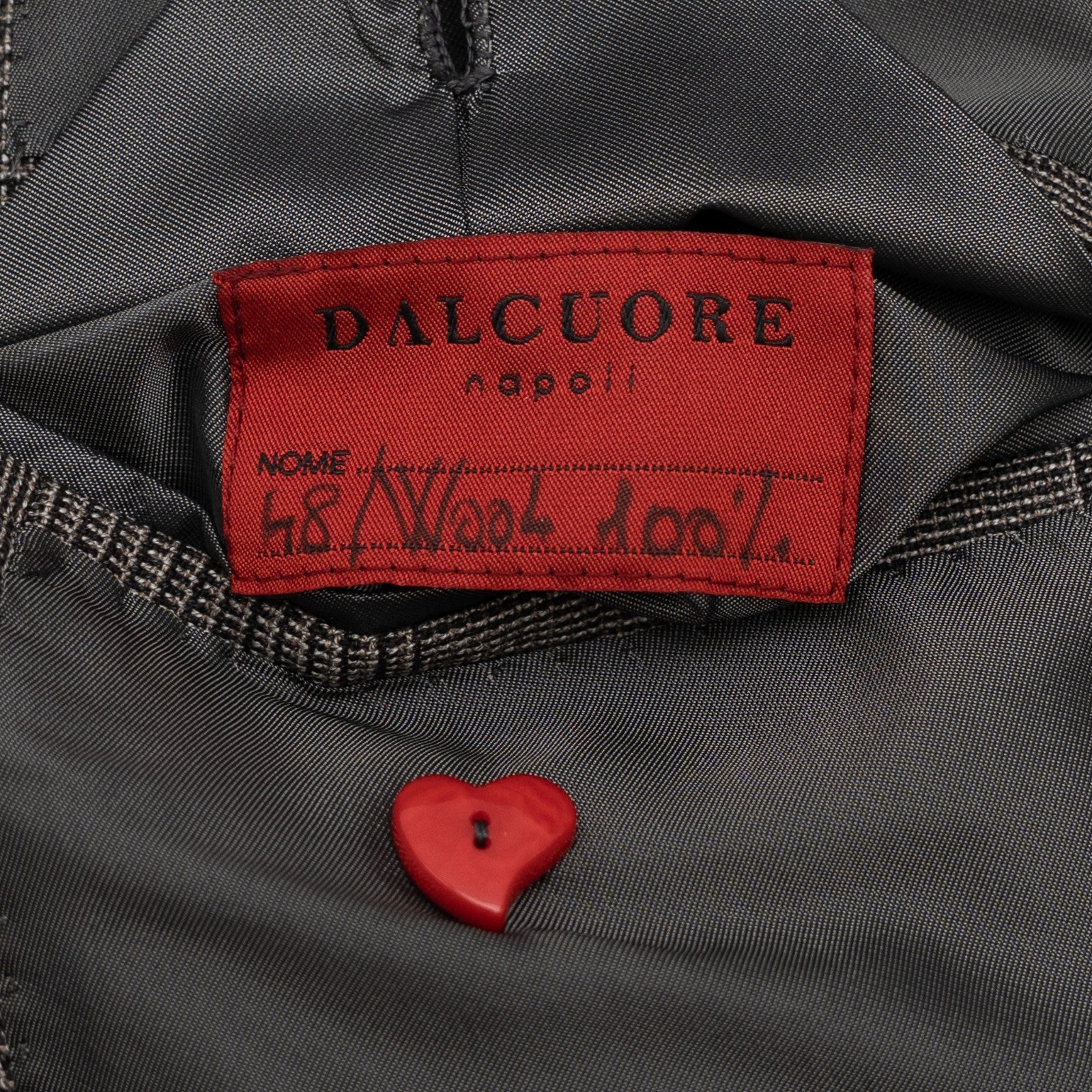 Sartoria DALCUORE NAPOLI Hand-Sewn Suit Double Breasted Wool Gray 38 US 48 EU