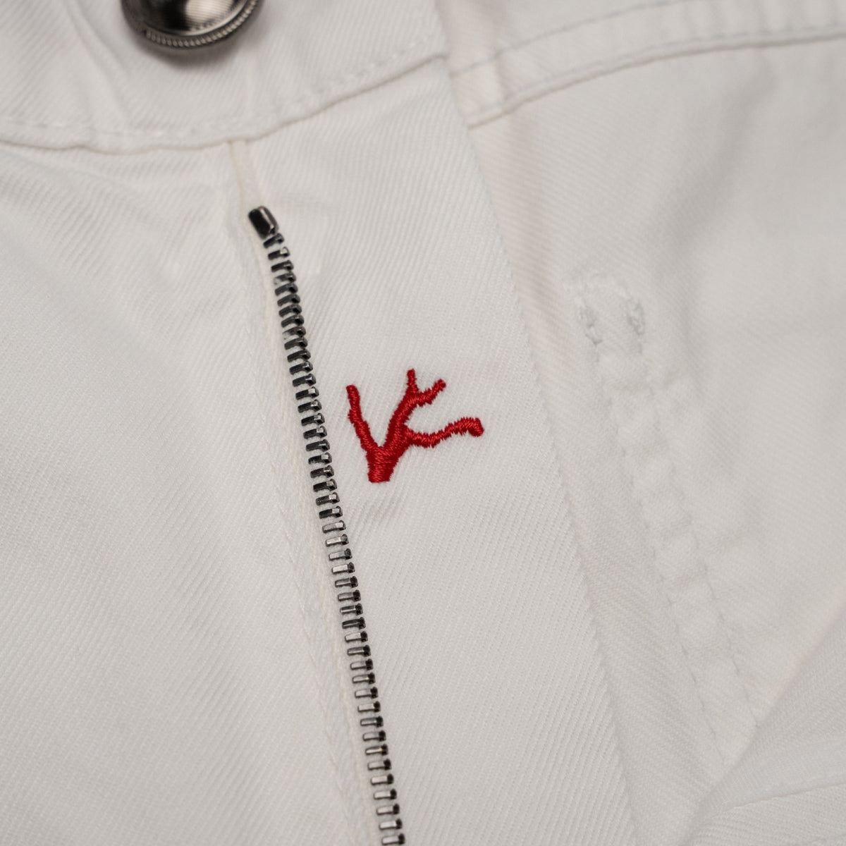 695$ ISAIA NAPOLI White 5 Pockets Jeans Denim Pant Cotton Slim Fit