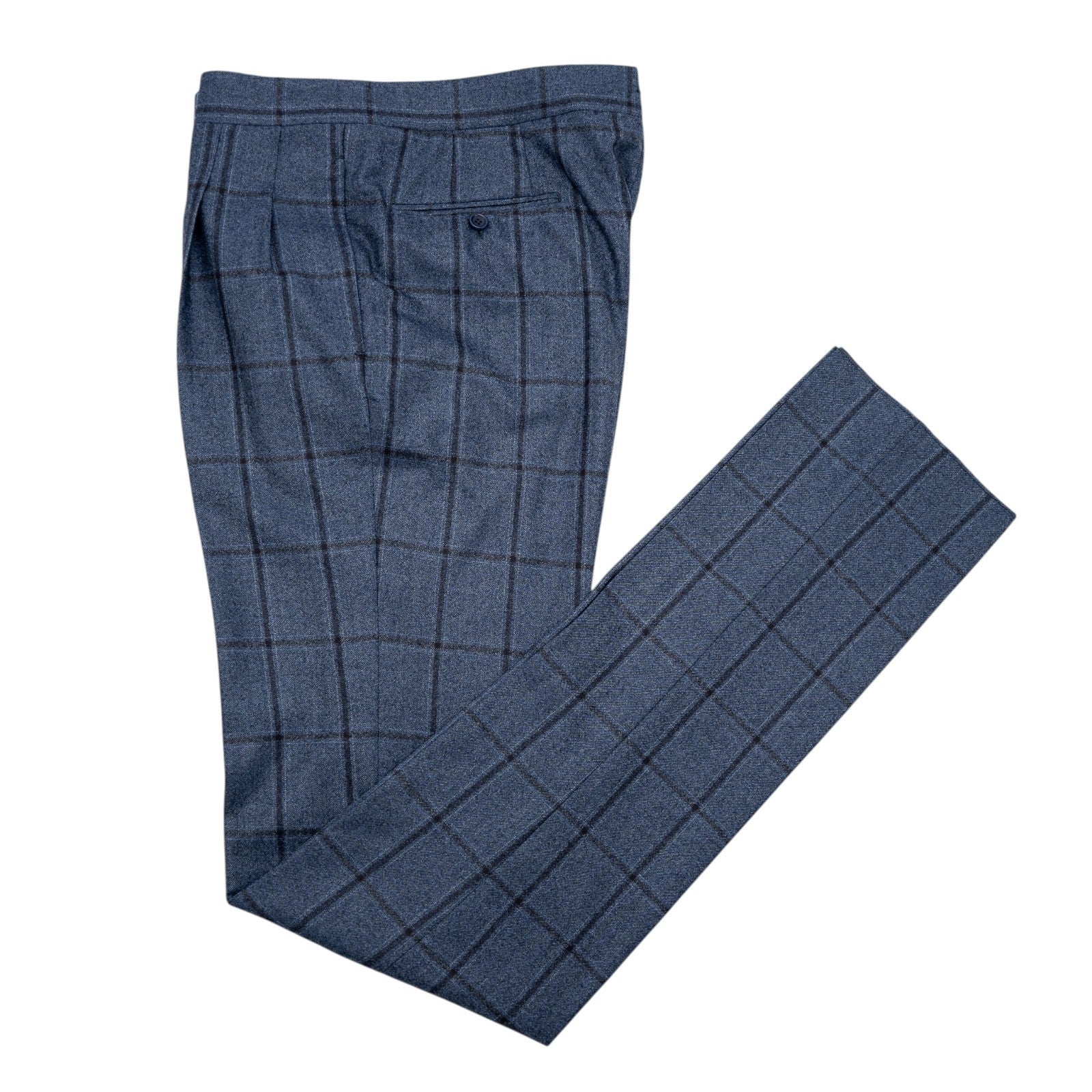 Sartoria DALCUORE NAPOLI Total Hand-Sewn Suit Wool - Cashmere Blue Windowpane