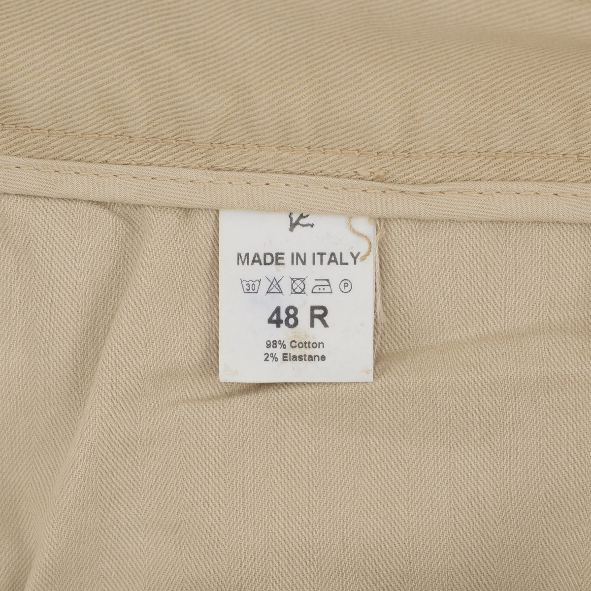 725$ ISAIA NAPOLI Beige 5 Pocket Denim Pant Cotton Slim Fit 32 US / 48 EU