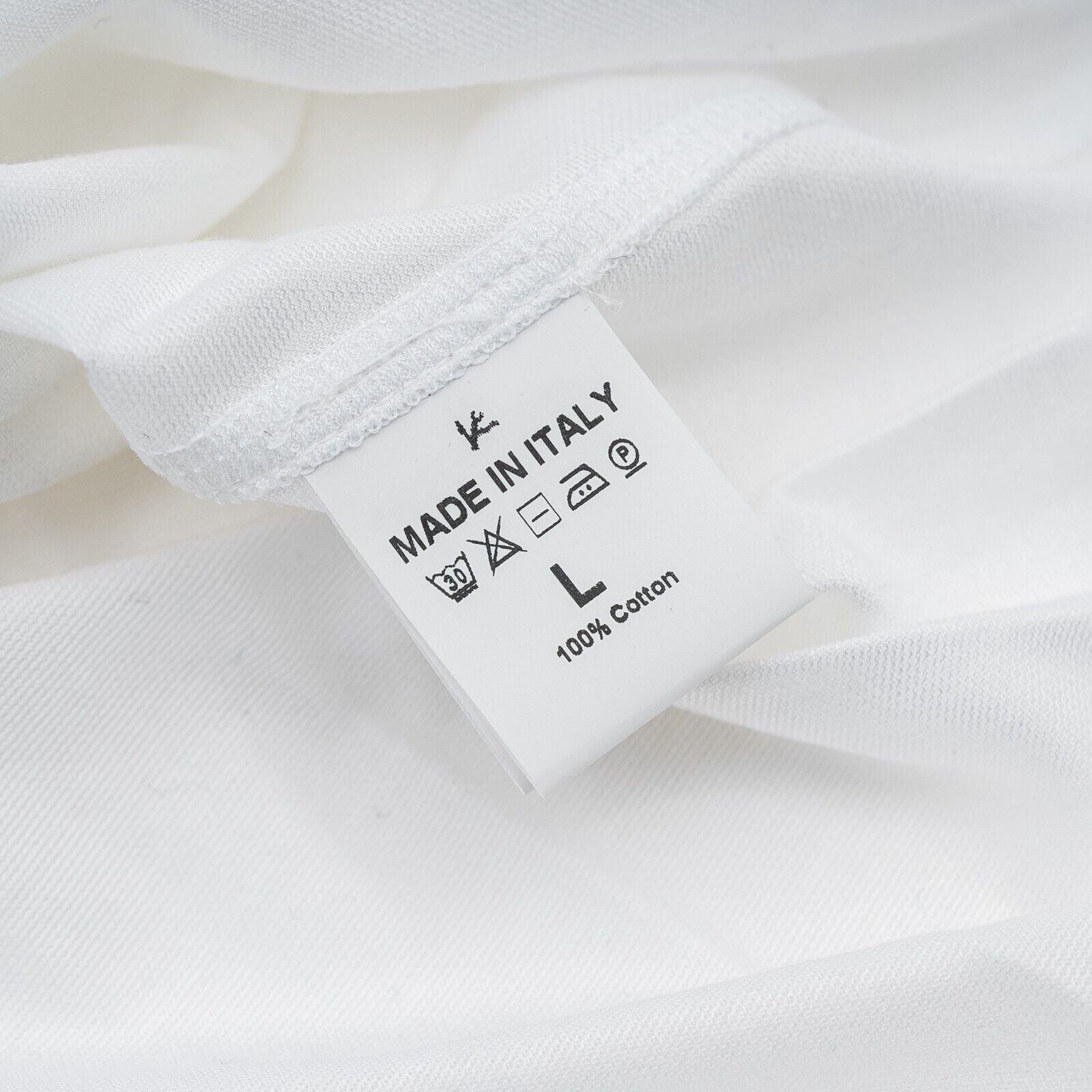 750$ ISAIA NAPOLI White Hand-Sewn Korean Polo Shirt Jersey Cotton Size L