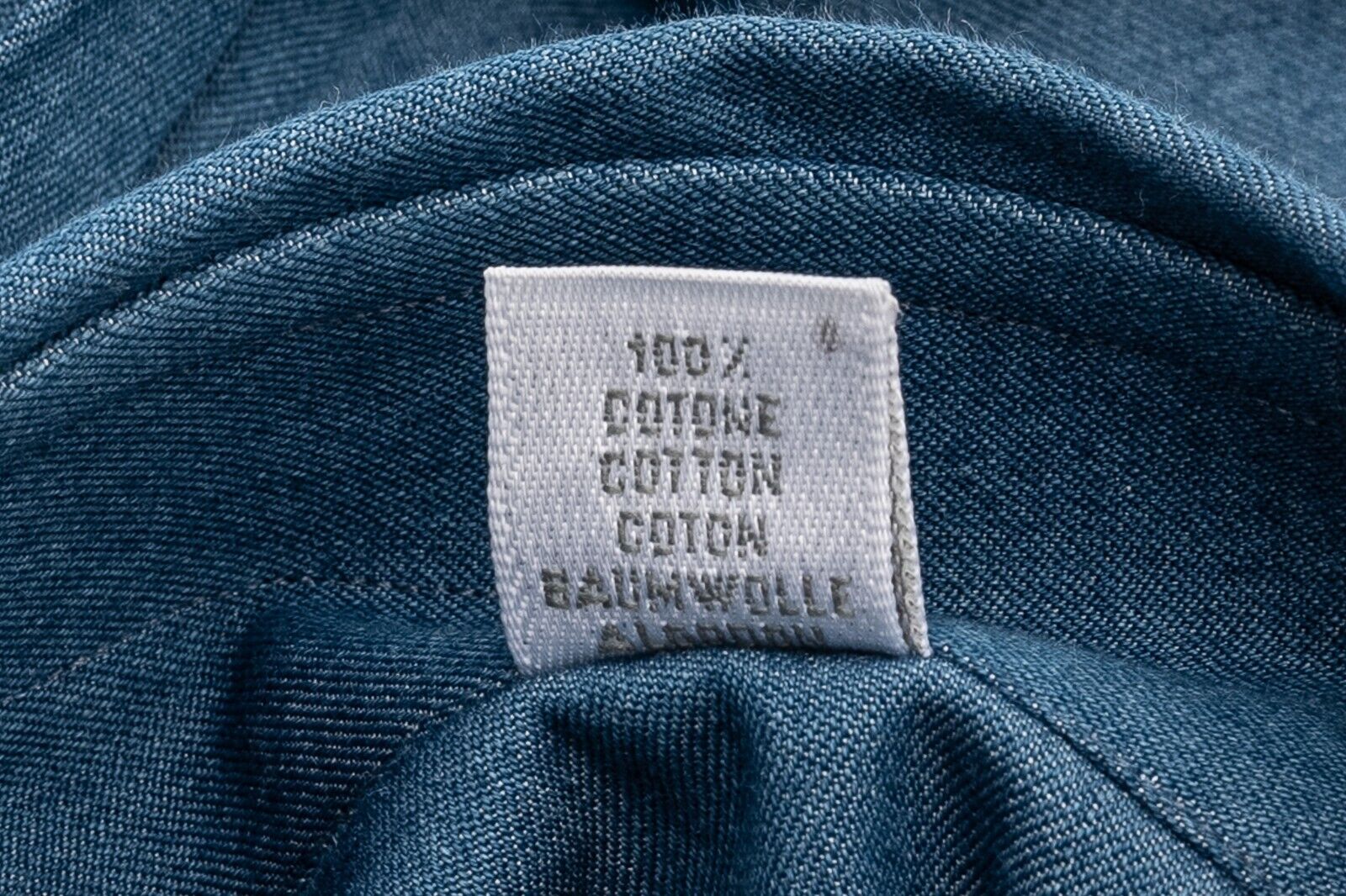 1400$ LUXURY MAROL BOLOGNA Denim LORO PIANA Blue Shirt Heavy Cotton