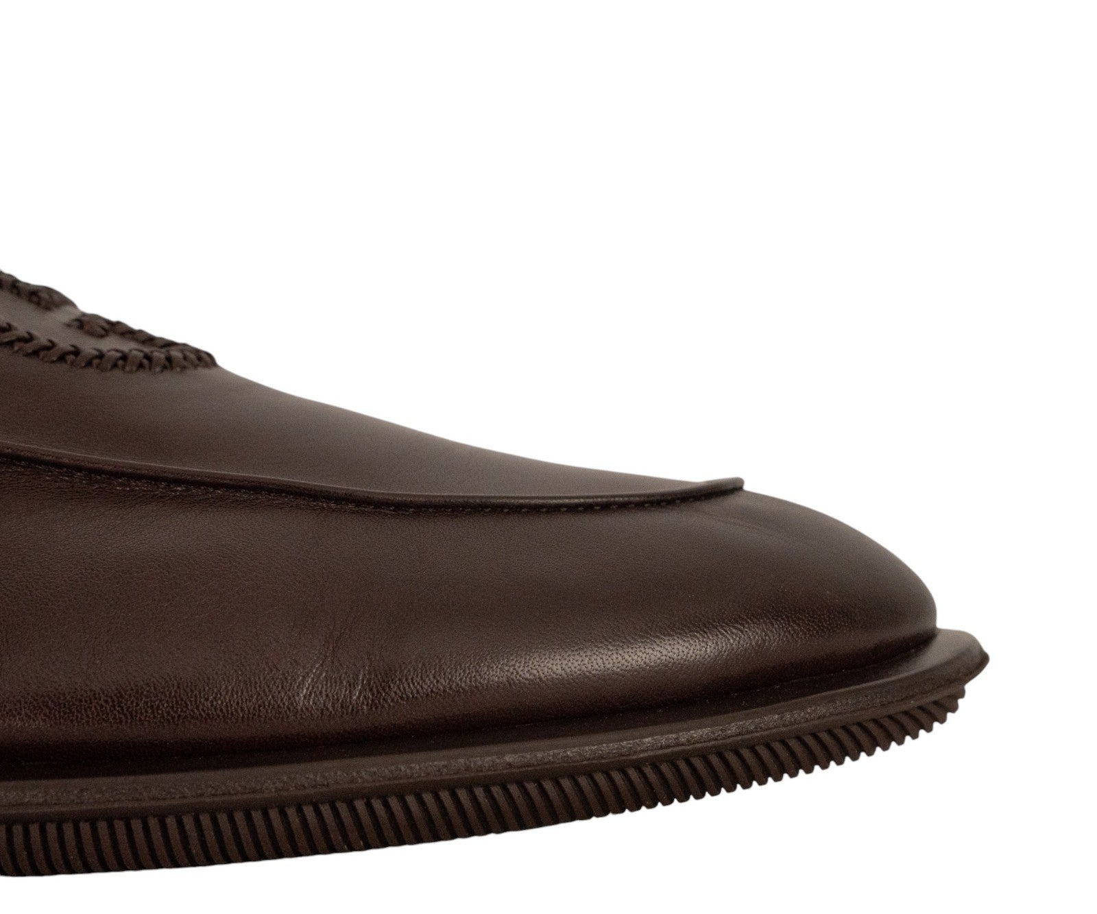 900$ GIORGIO ARMANI Shoes Sneakers Logo Espresso Leather 10.5 UK 11.5 US 44.5 IT