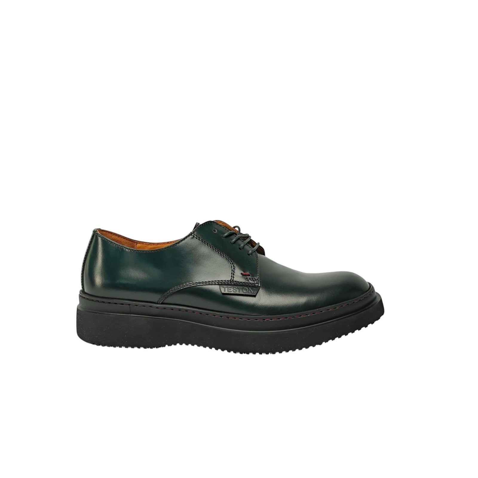950$ TESTONI Derby Shoes Plain Calf Forest Green 8 UK 9 US 42 IT