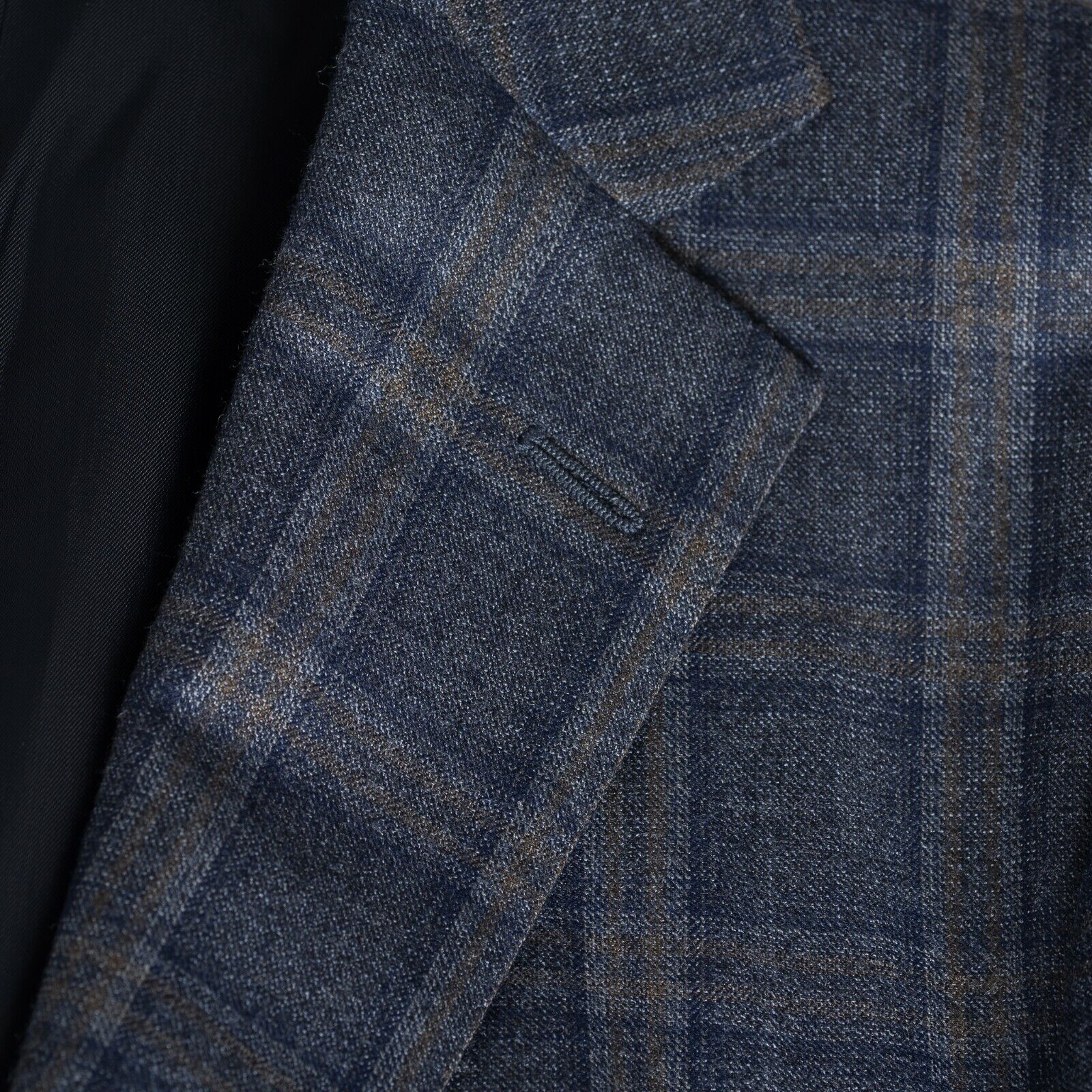 $2780 Belvest Wool Blue Check Suit 40 US / 50 EU Drop 7R Fall / Winter 2018