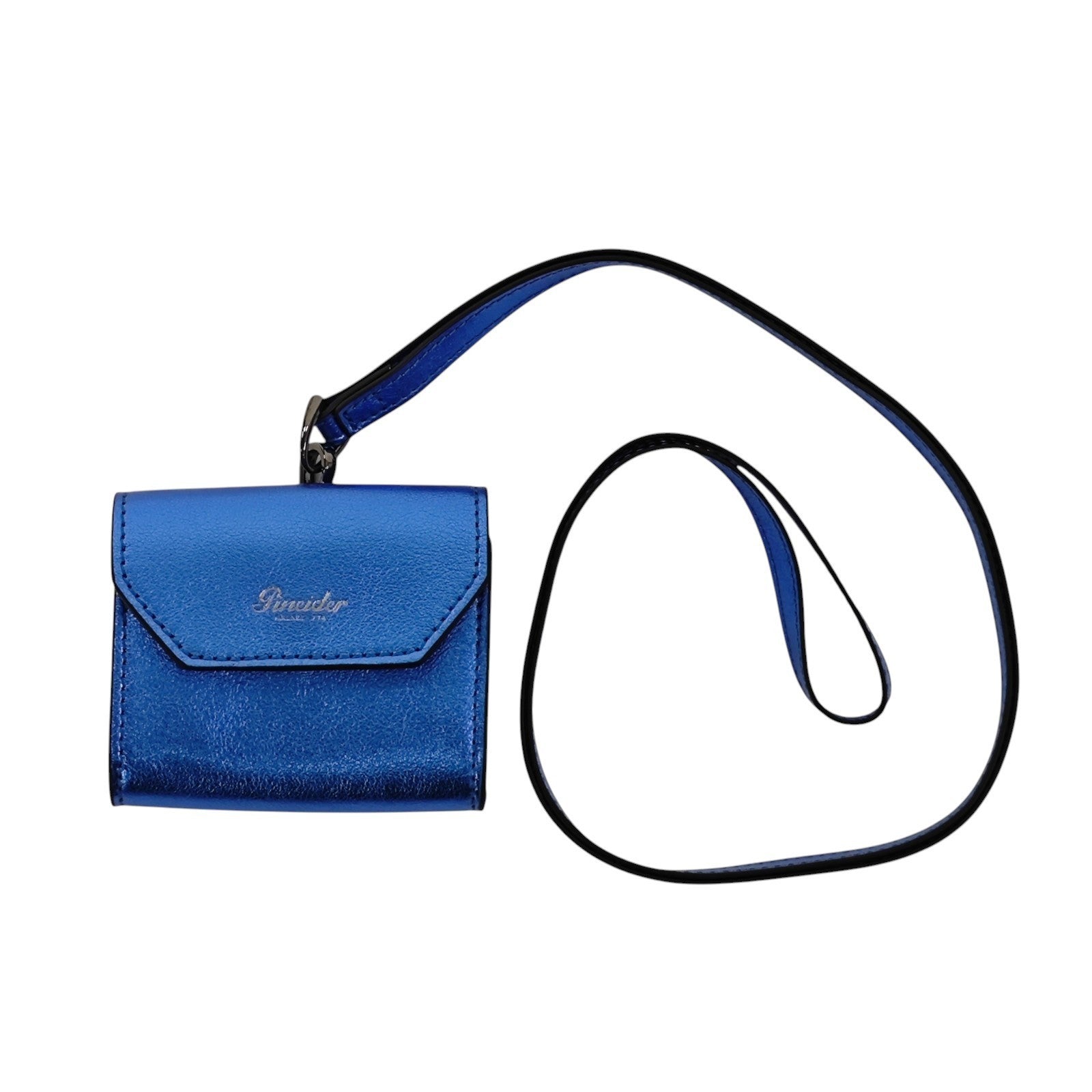 150$ PINEIDER FIRENZE 1774 Headphones Airpods Holder Calf Laminated Blue