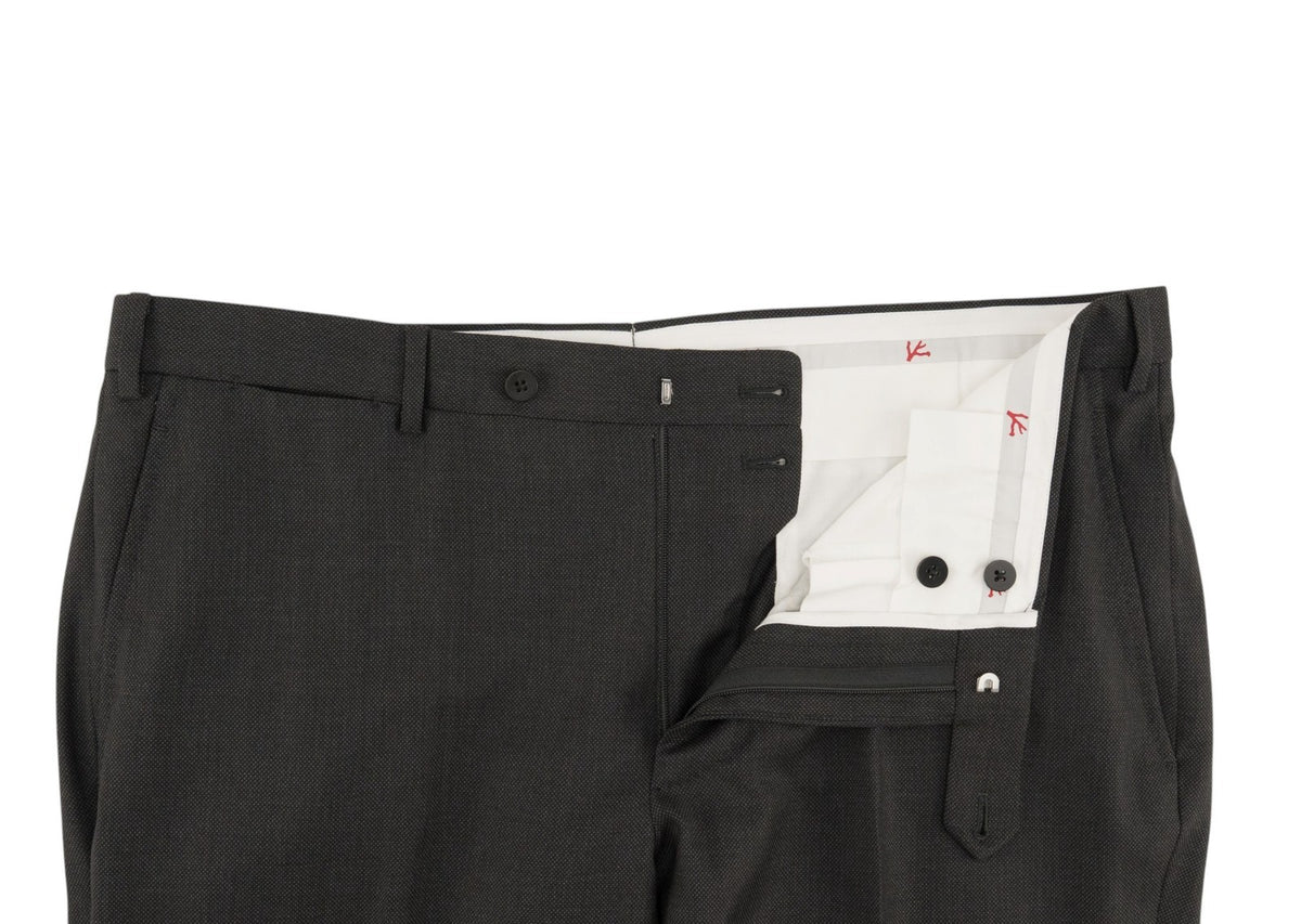 $6550 ISAIA NAPOLI "Capri" Charcoal Gray Suit Hand-Sewn Wool Micro Grisaglia