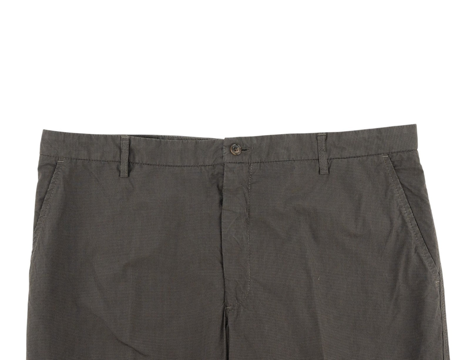 750$ ETRO MILANO Gray Fine Cotton Pant Classic Straight Leg 40 US / 56 EU