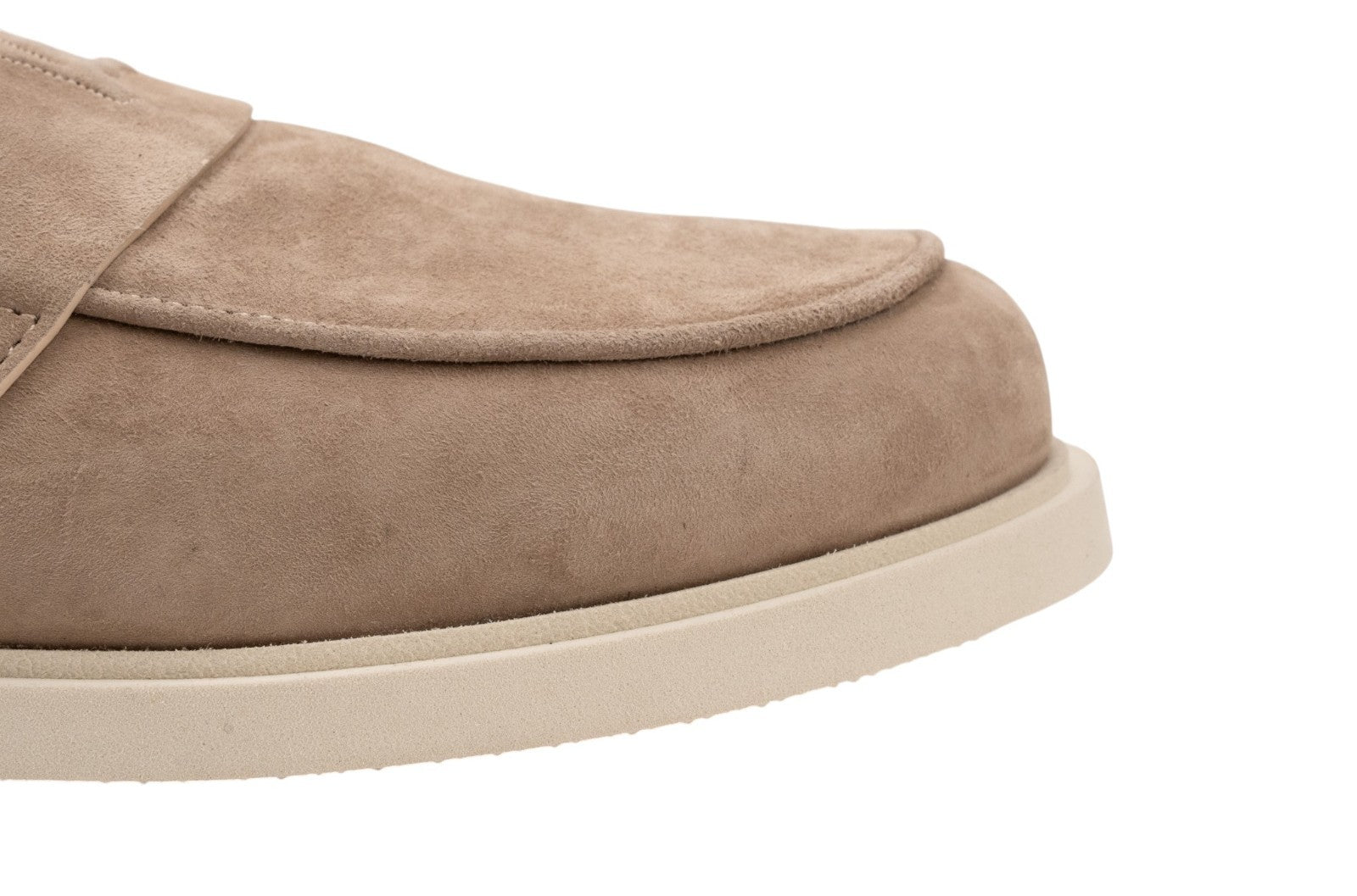 ISAIA NAPOLI "Logo" Beige Suede Leather Loafers Shoes 8 UK / 9 US / 42 IT